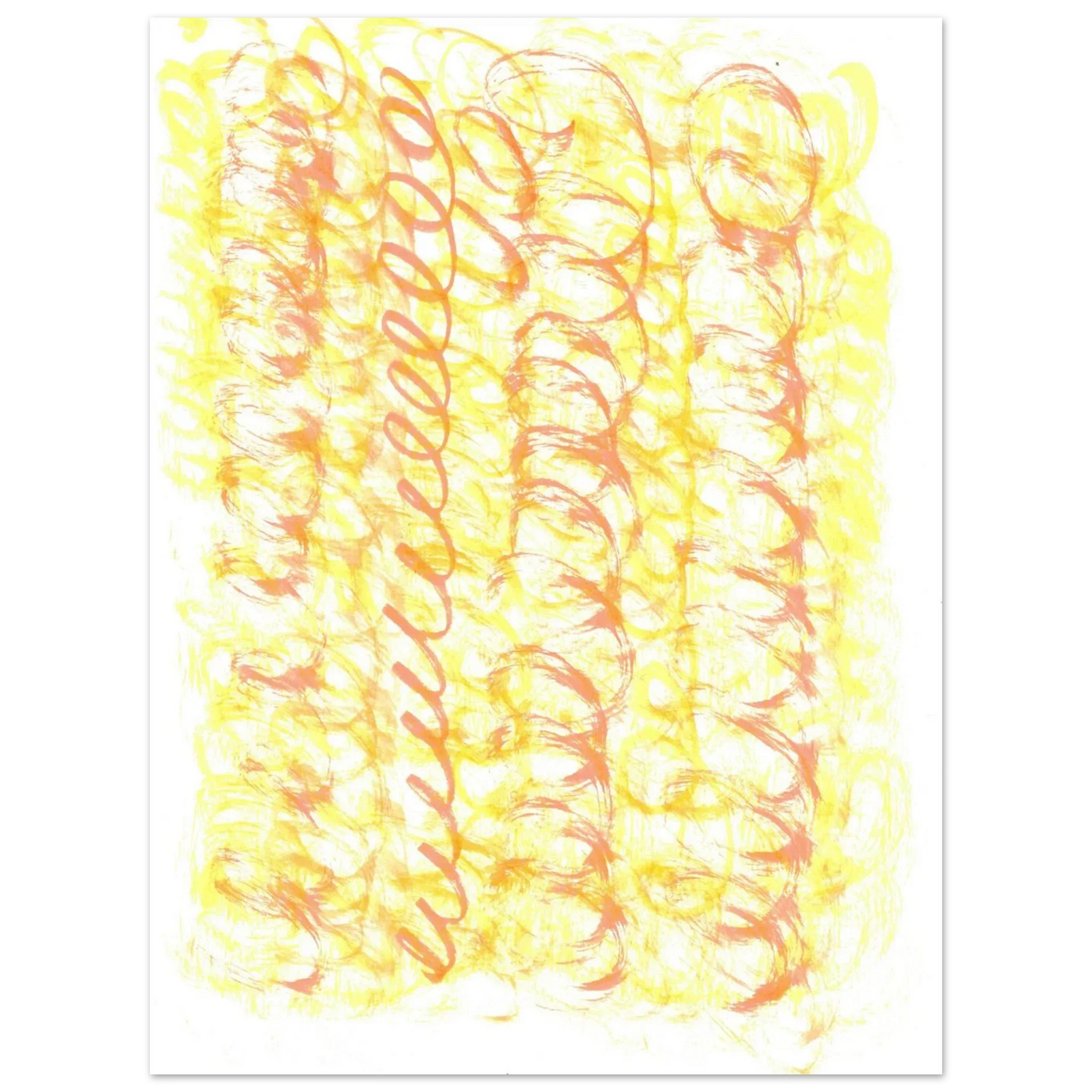 Sun-Kissed Abstract Swirls: Premium Matte Paper Poster - Vibrant Aquarelle Art for Any Space - Laure Leprince - Artiste Peintre