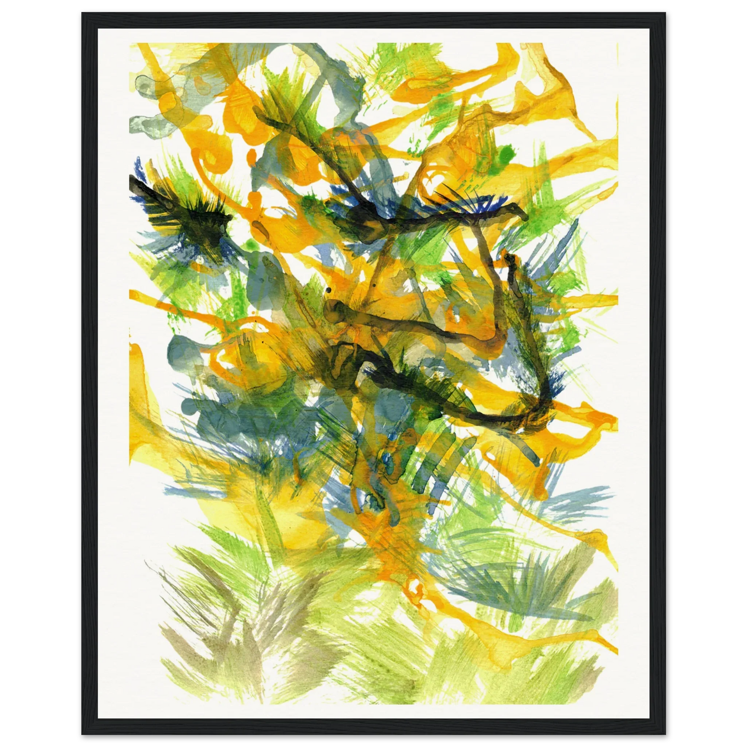 Museum-Quality Matte Paper Wooden Framed Poster Tempête Solaire - Laure Leprince - Artiste Peintre