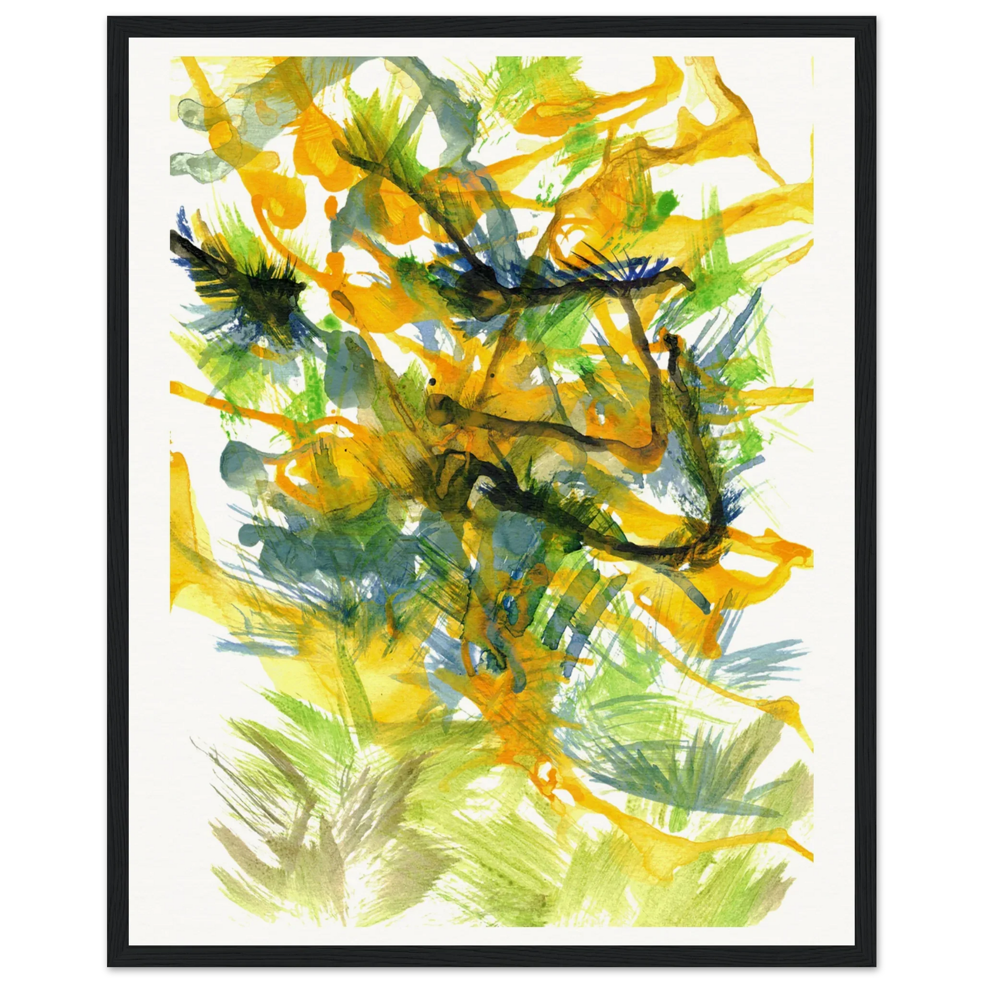 Museum-Quality Matte Paper Wooden Framed Poster Tempête Solaire - Laure Leprince - Artiste Peintre