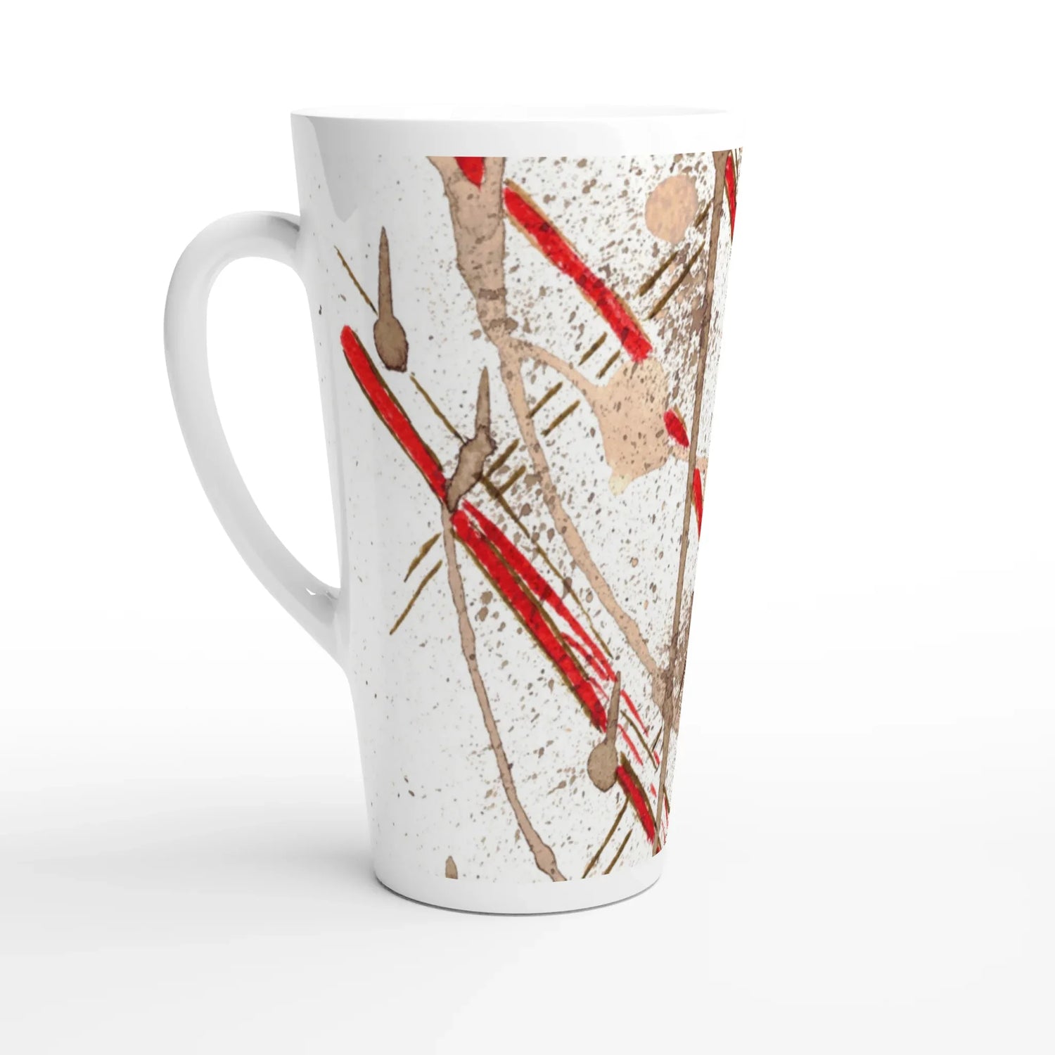 Mug à Latte en Céramique Blanche 500 ml particules – Élégant, durable et brillant - Laure Leprince - Artiste Peintre