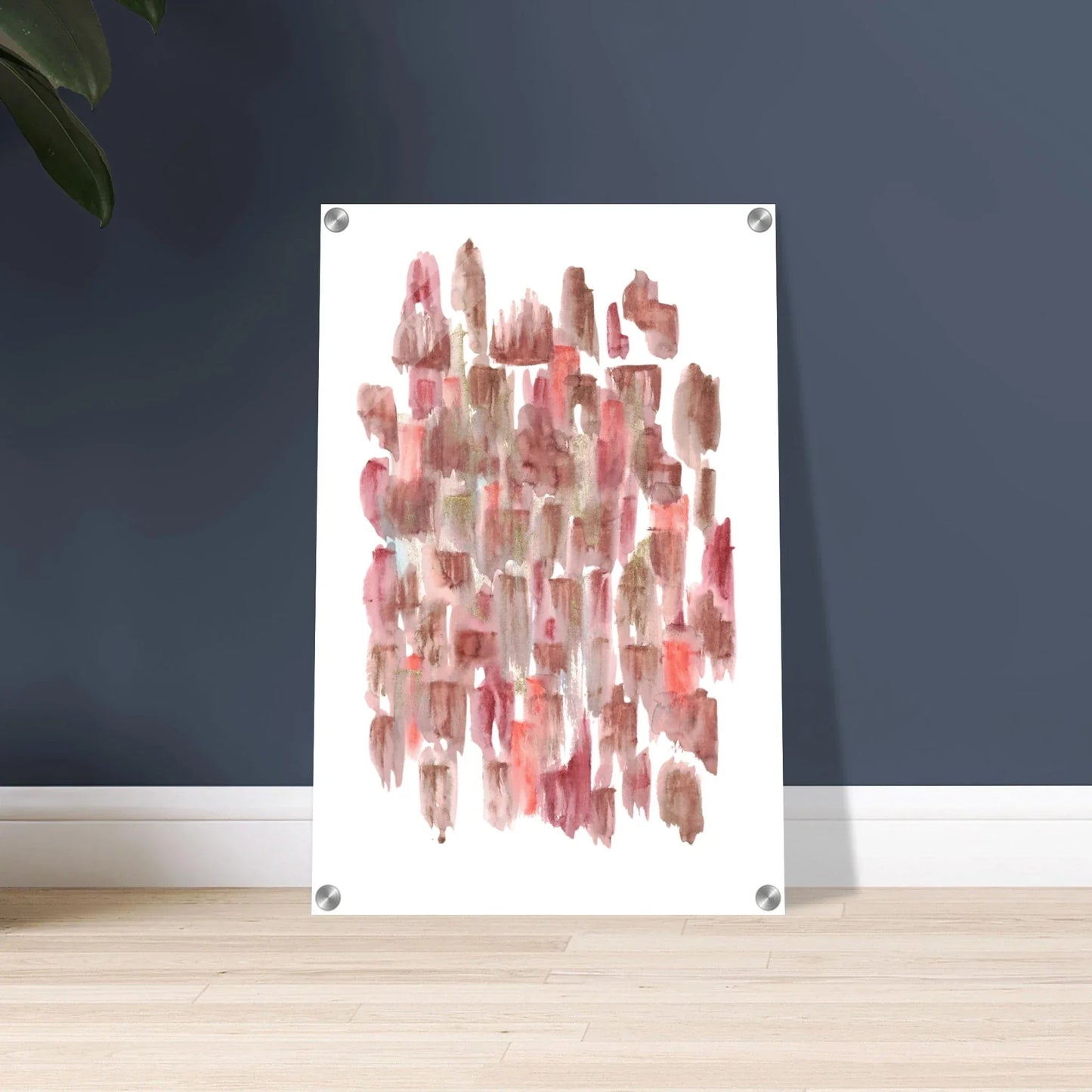 Impression sur acrylique brillante Terracotta Waves | Art contemporain par Laure Leprince - Laure Leprince - Artiste Peintre