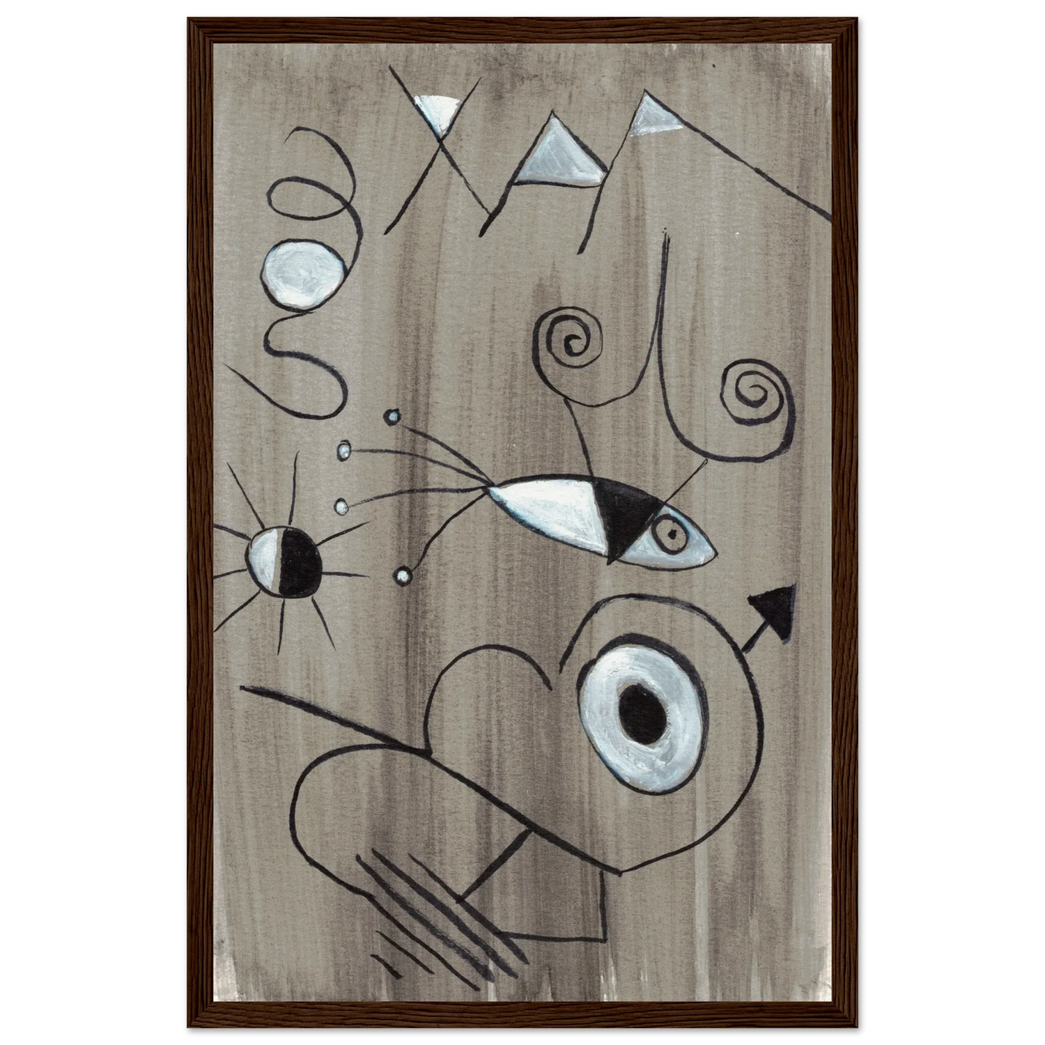 Affiche encadrée bois | Papier mat qualité musée | Aquarelle originale Laure Leprince - Laure Leprince - Artiste Peintre