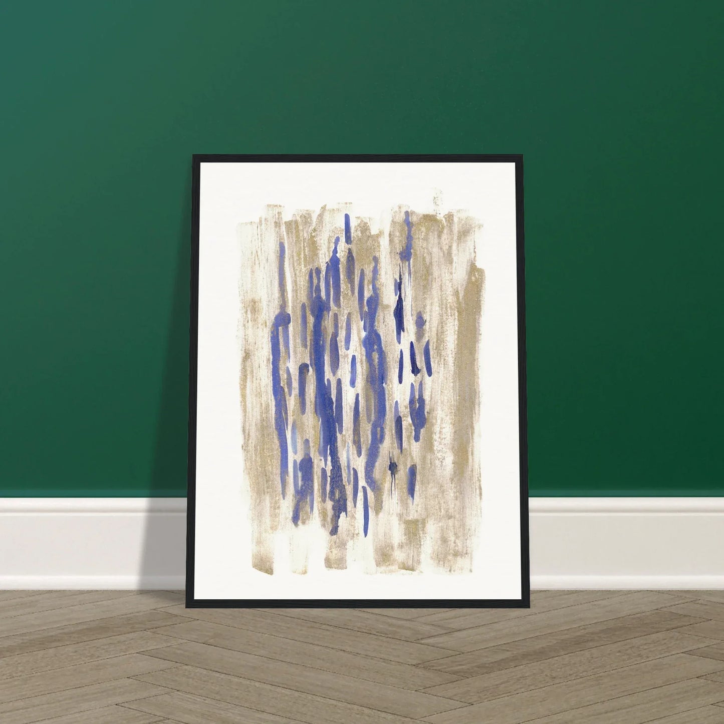 Affiche Encadrée Museum-Quality Matte Paper Wooden Framed Golden Drip - Laure Leprince - Artiste Peintre