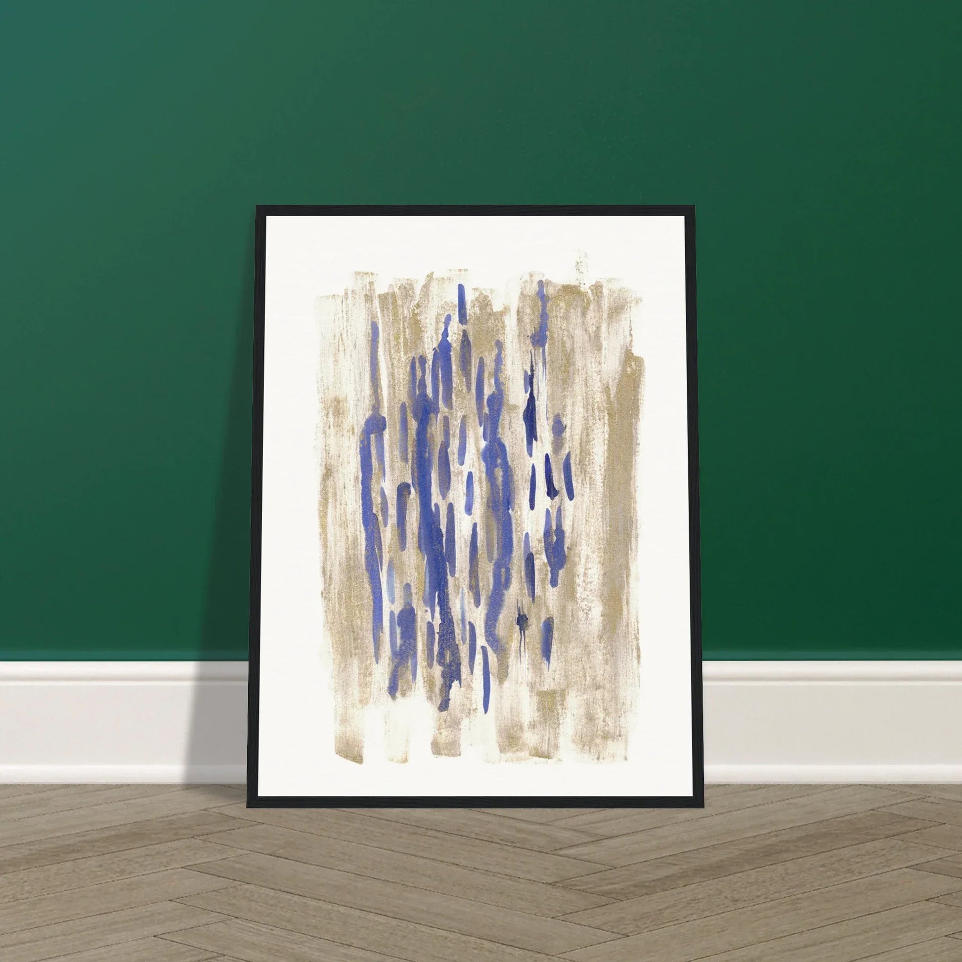 Affiche Encadrée Museum-Quality Matte Paper Wooden Framed Golden Drip - Laure Leprince - Artiste Peintre