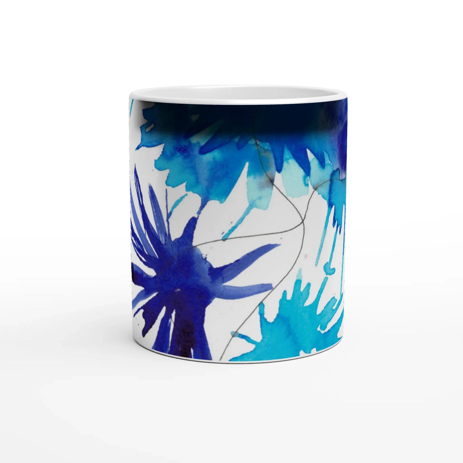 Mug magique en céramique 325 ml bleuets – Révèlez votre motif à la chaleur - Laure Leprince - Artiste Peintre