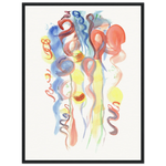 Affiche Encadrée Museum-Quality Matte Paper Wooden Framed Les Serpentins - Laure Leprince - Artiste Peintre