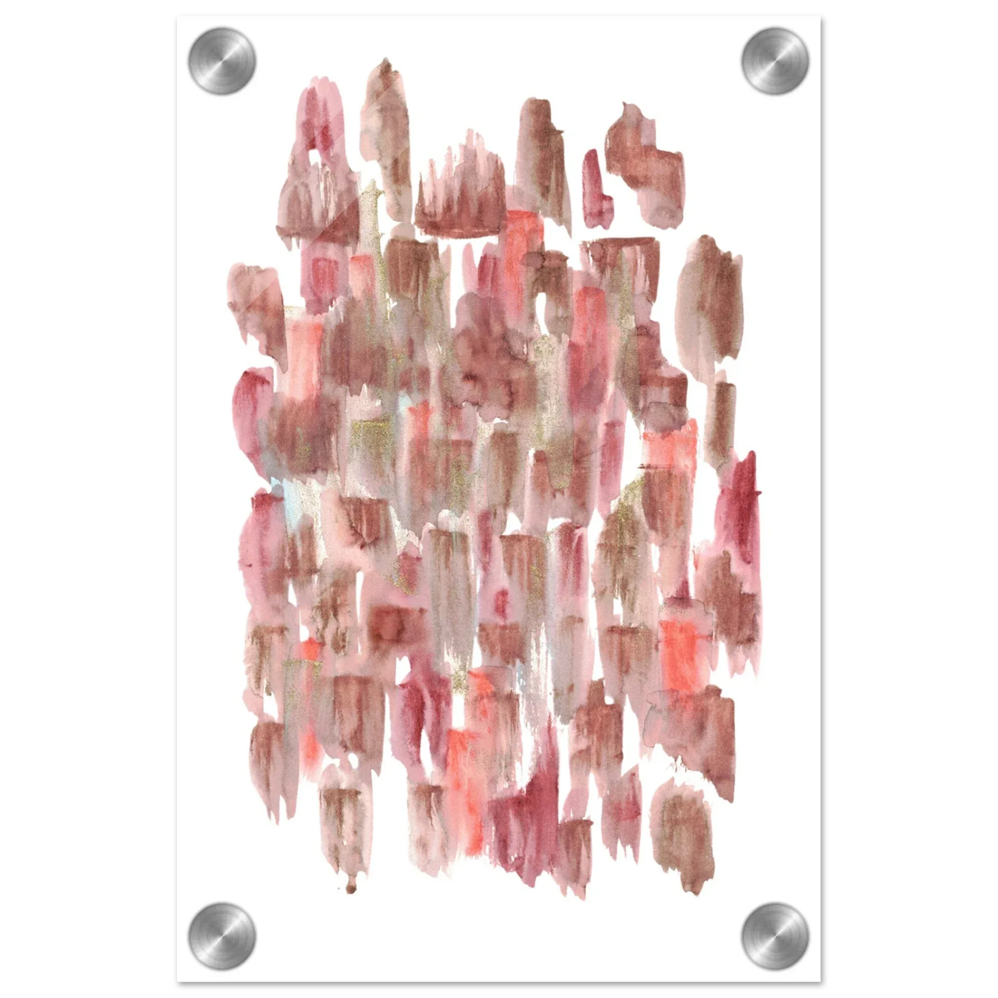 Impression sur acrylique brillante Terracotta Waves | Art contemporain par Laure Leprince - Laure Leprince - Artiste Peintre