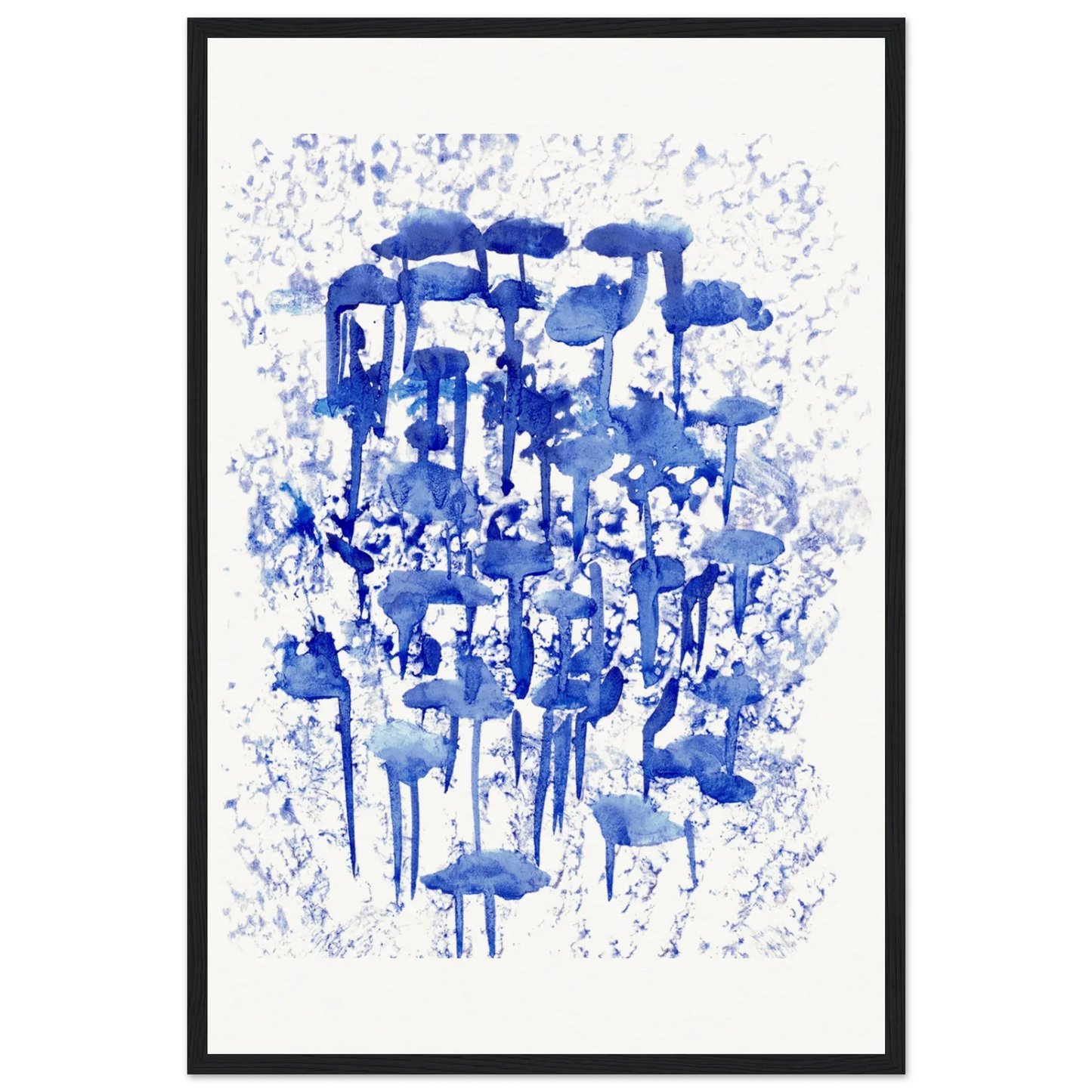Museum-Quality Matte Paper Wooden Framed Poste Forêt Indigo - Laure Leprince - Artiste Peintre