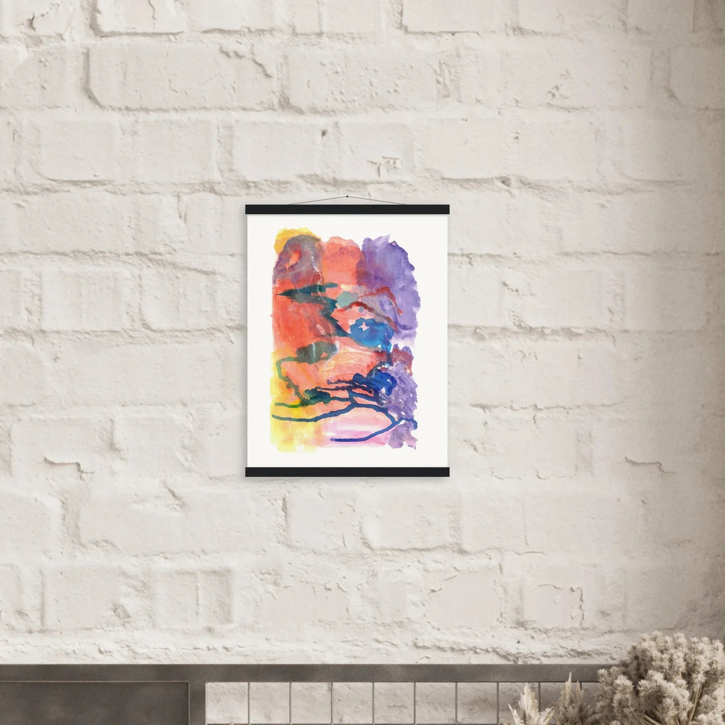 Museum-Quality Matte Paper Poster with Hanger Neon mirage - Laure Leprince - Artiste Peintre
