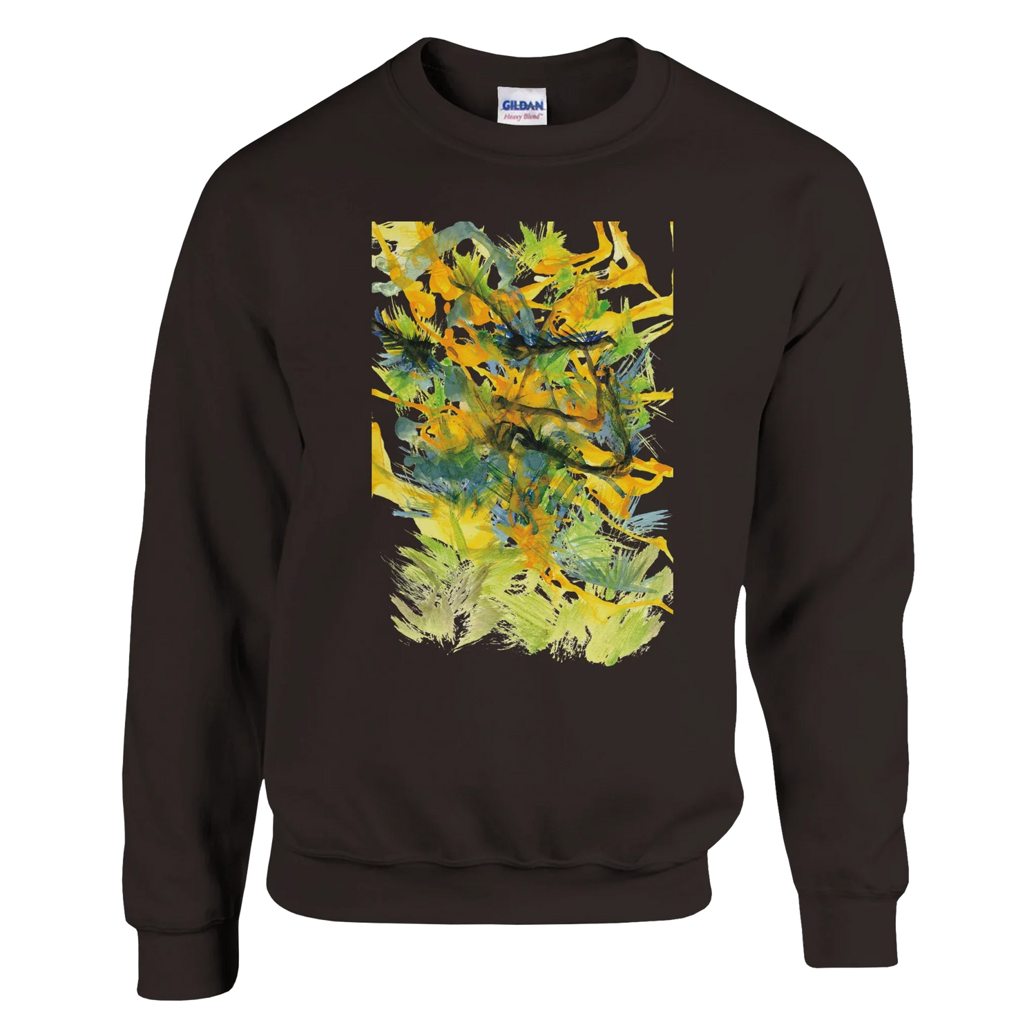 Sweatshirt Unisexe Classique Tempête Solaire – Impression Artistique Multicolore | Premium Cotton Blend - Laure Leprince - Artiste Peintre
