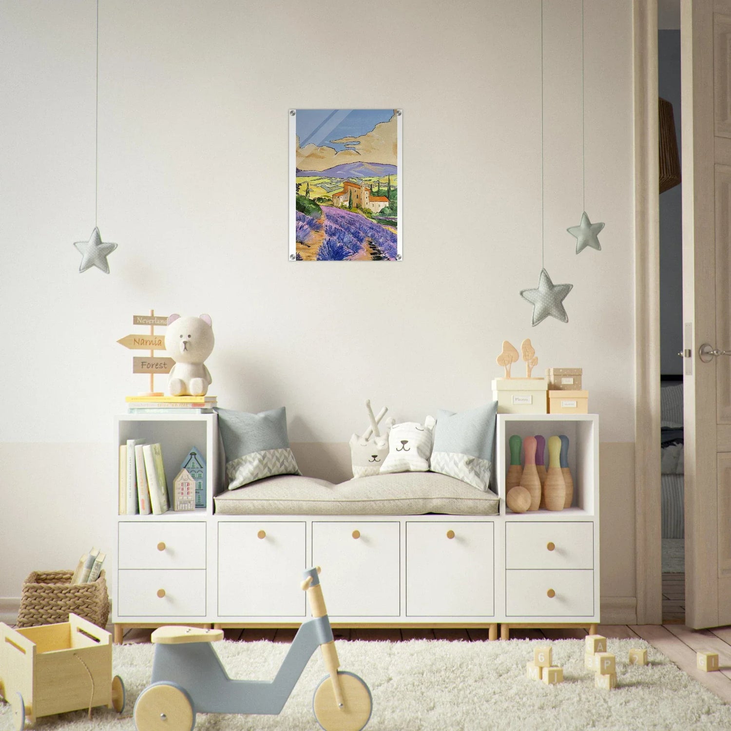 Impression sur acrylique brillante Mas en Provence | Art contemporain par Laure Leprince - Laure Leprince - Artiste Peintre