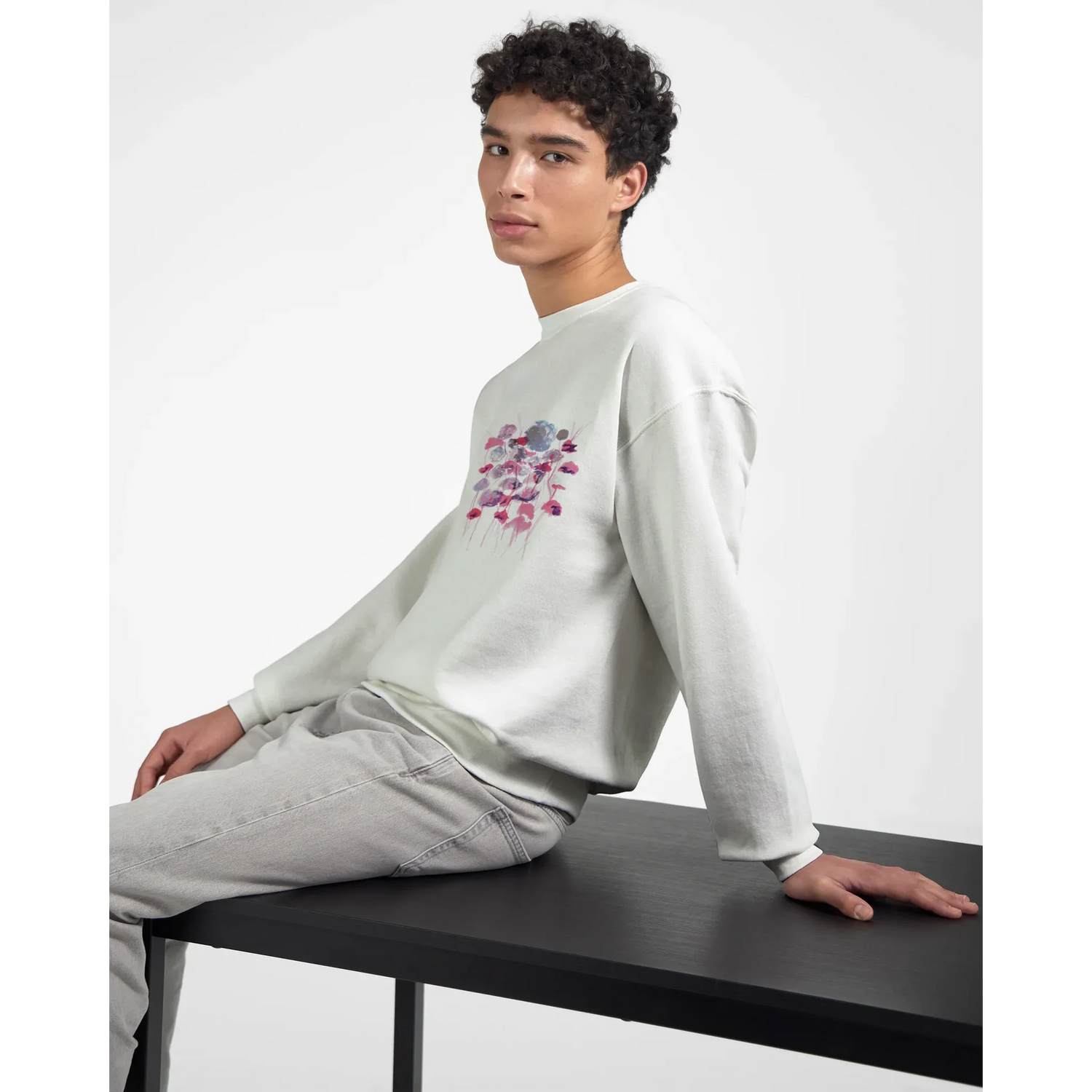 Sweatshirt Unisexe Classique – Impression Artistique Jardin des Ombrelles| Premium Cotton Blend - Laure Leprince - Artiste Peintre