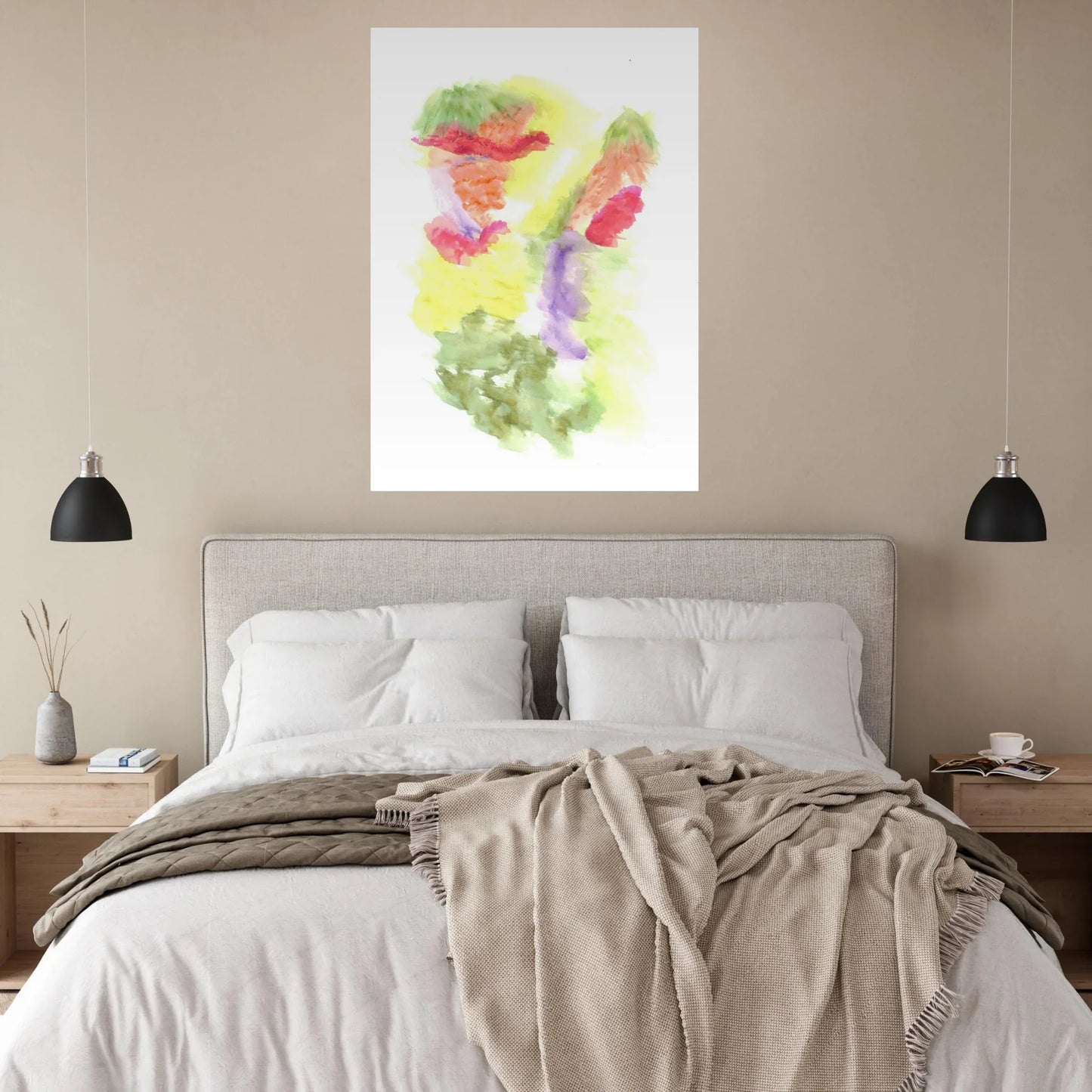Premium Matte Paper Poster Aquarelle Originale RDJ3-1 - Laure Leprince - Artiste Peintre