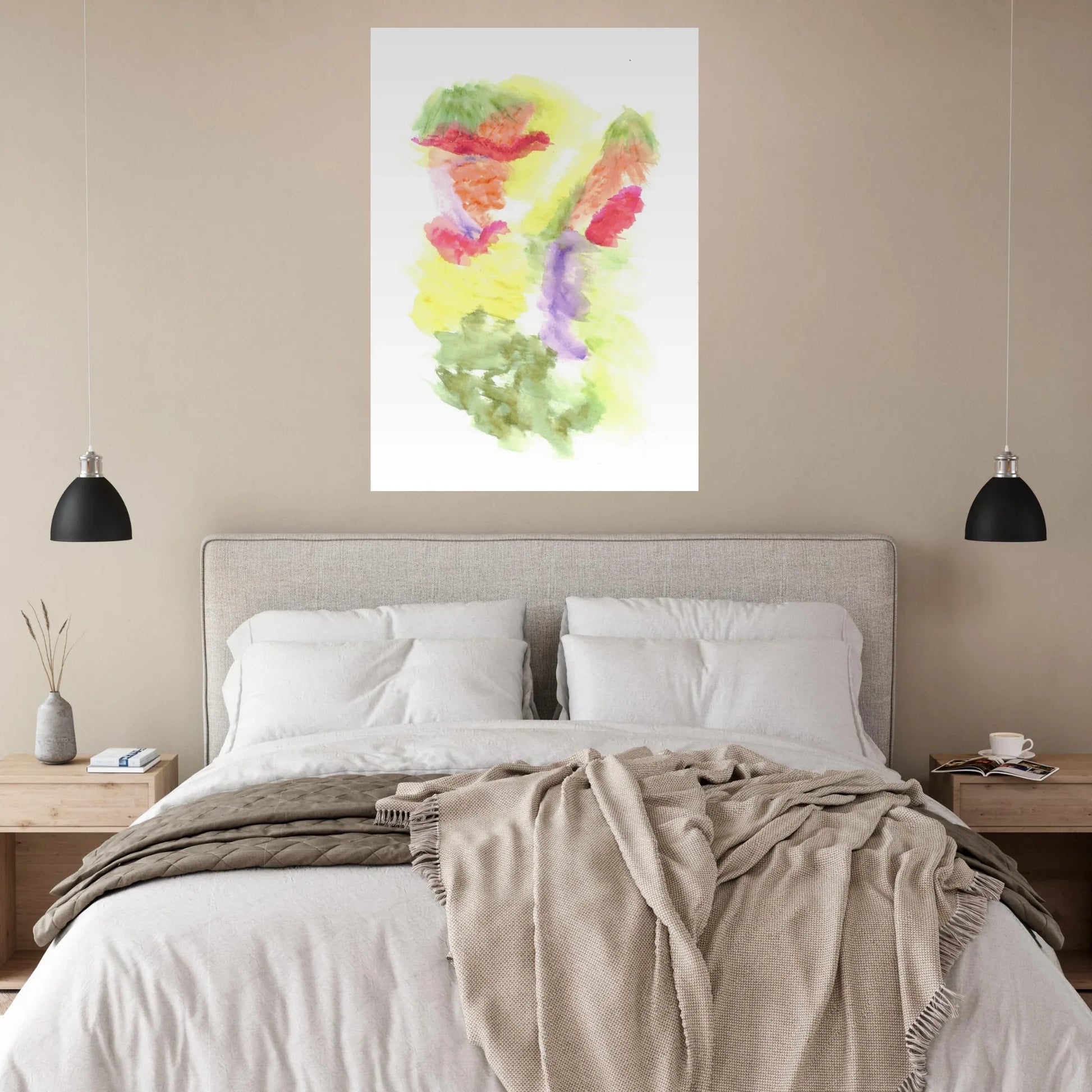 Premium Matte Paper Poster Aquarelle Originale RDJ3-1 - Laure Leprince - Artiste Peintre