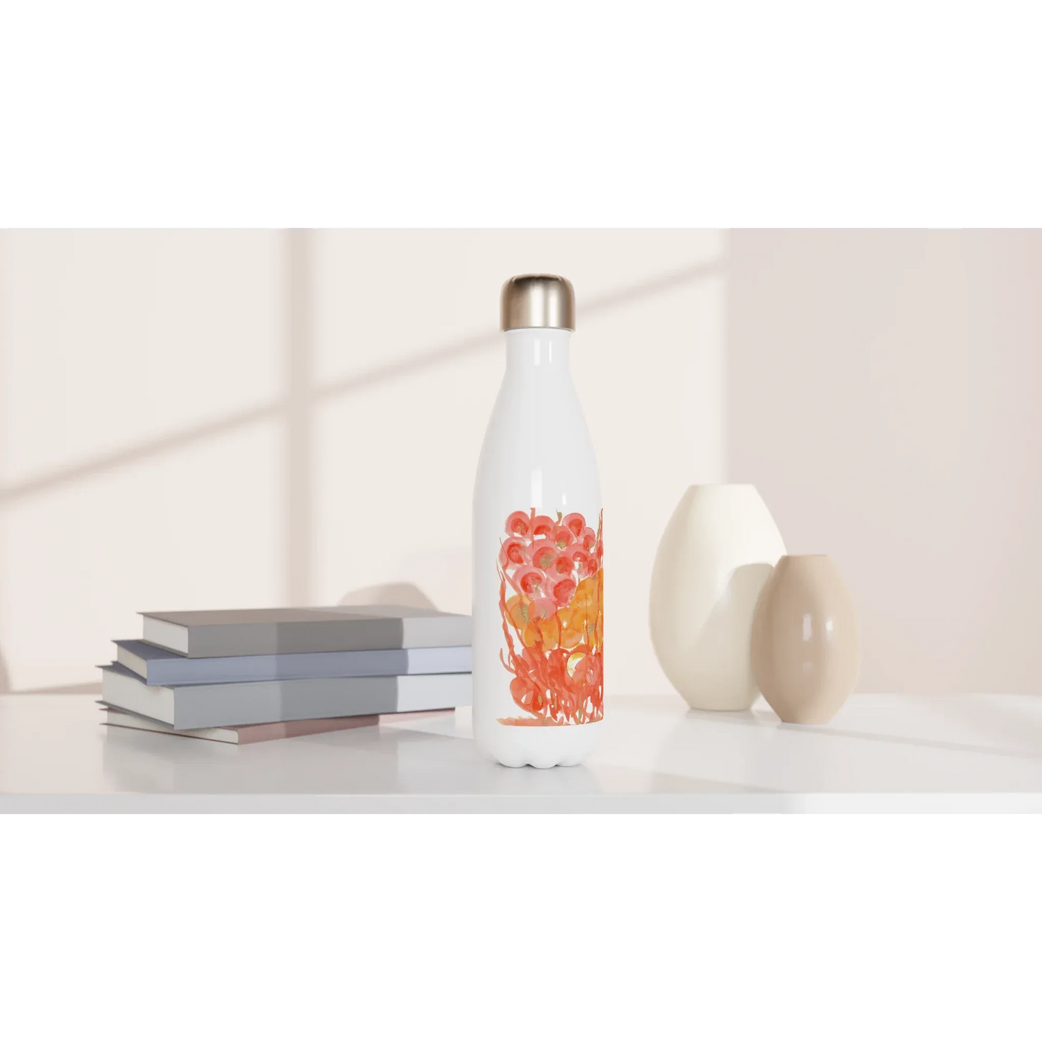 Bouteille isotherme en acier inoxydable 500 ml Sunrice Floral – Design artistique exclusif - Laure Leprince - Artiste Peintre
