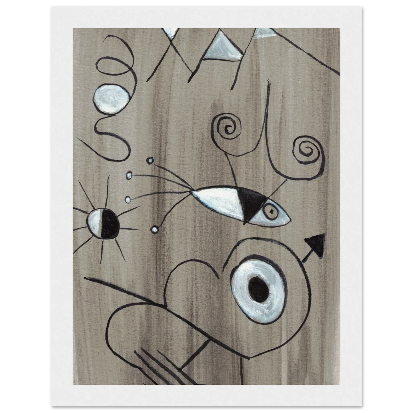 Affiche encadrée bois | Papier mat qualité musée | Aquarelle originale Laure Leprince - Laure Leprince - Artiste Peintre