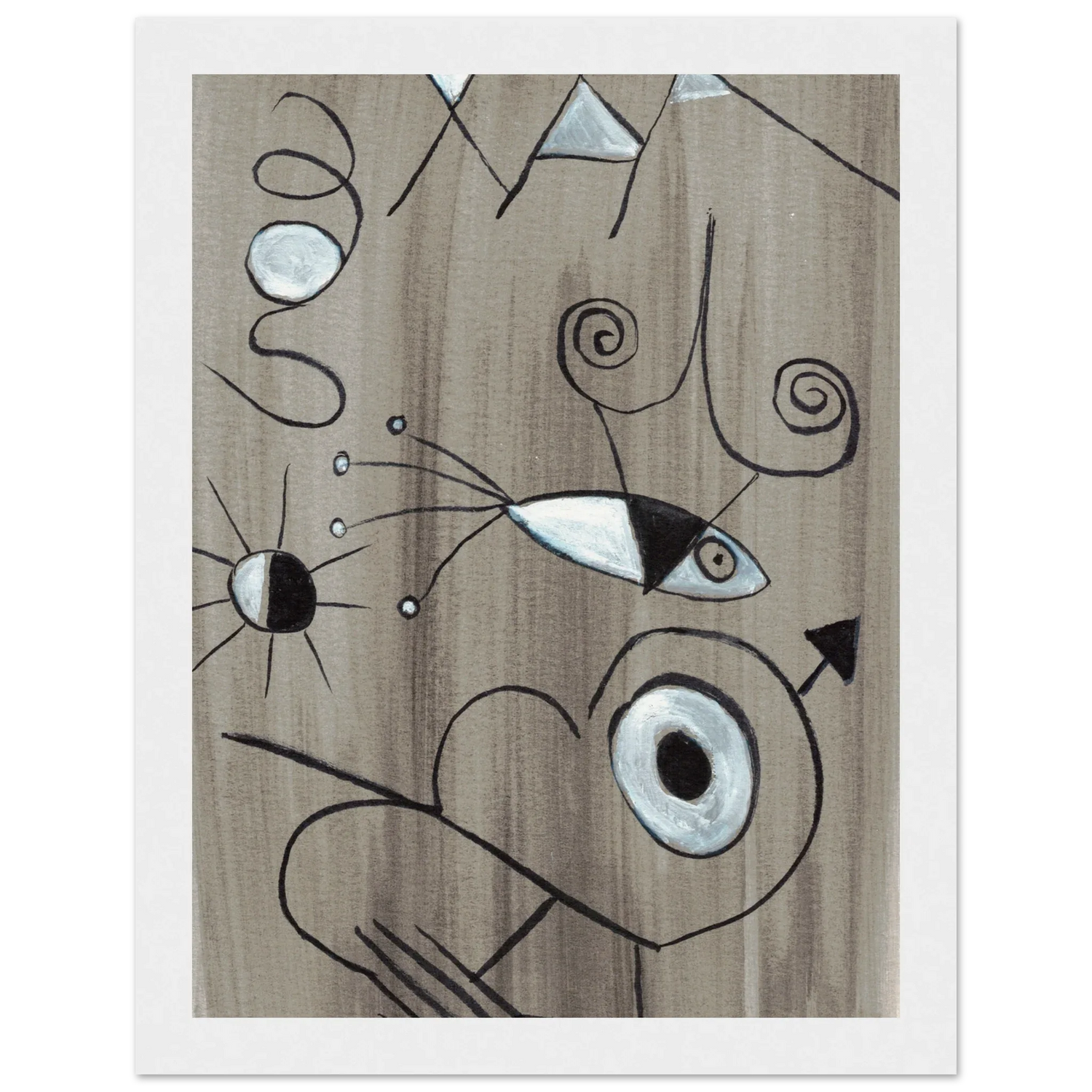 Affiche encadrée bois | Papier mat qualité musée | Aquarelle originale Laure Leprince - Laure Leprince - Artiste Peintre