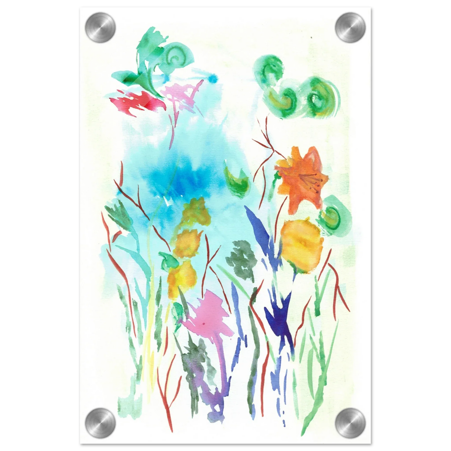 Impression Acrylique Plexiglas Jardin Lumineux– Finition brillante et profondeur exceptionnelle - Laure Leprince - Artiste Peintre