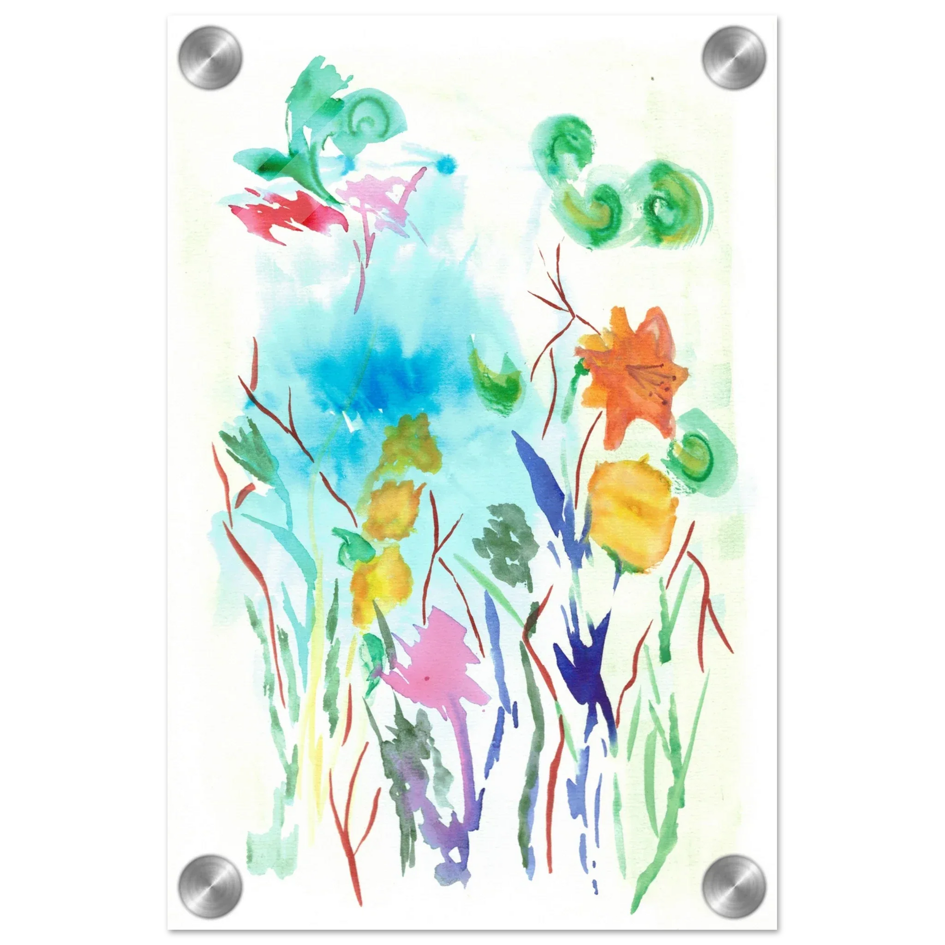 Impression Acrylique Plexiglas Jardin Lumineux– Finition brillante et profondeur exceptionnelle - Laure Leprince - Artiste Peintre