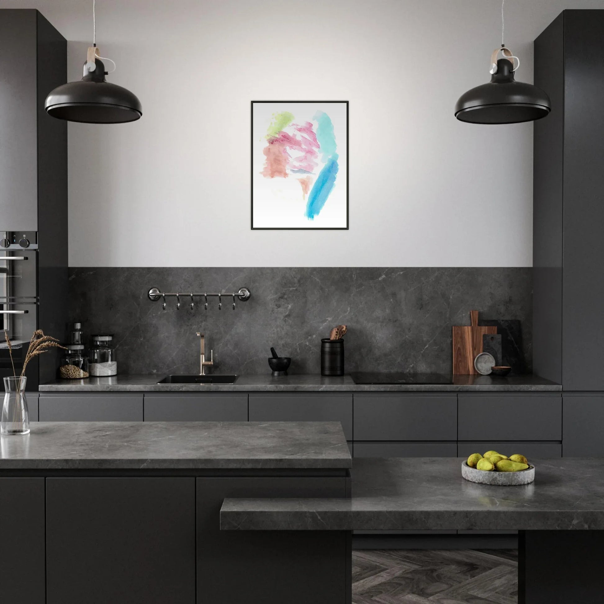 Classic Semi-Glossy Paper Metal Framed Poste Aurore Pastel - Laure Leprince - Artiste Peintre
