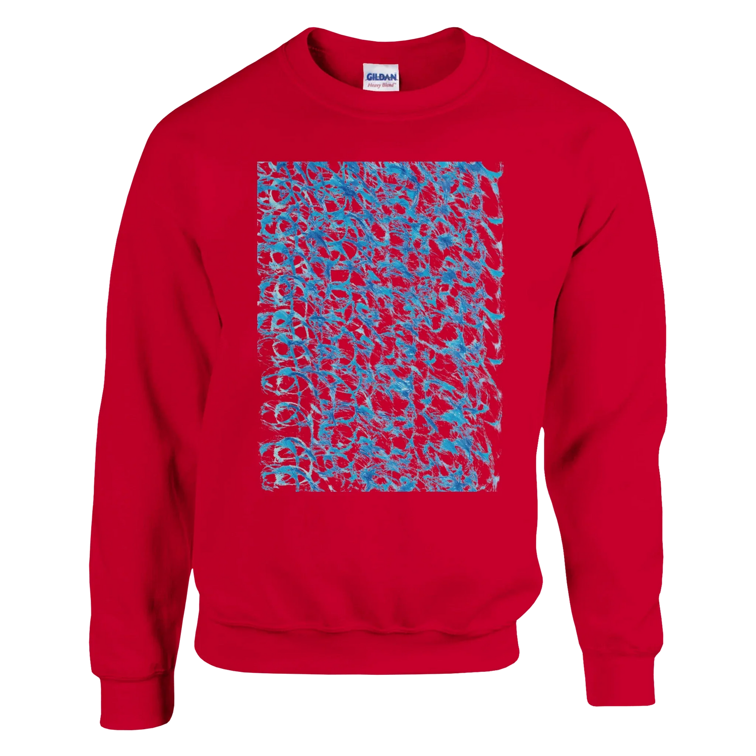 Sweatshirt Unisexe Classique Blue Waves– Impression Artistique Multicolore - Laure Leprince - Artiste Peintre