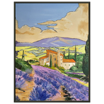 Classic Semi-Glossy Paper Metal Framed Poste Mas en provence - Laure Leprince - Artiste Peintre