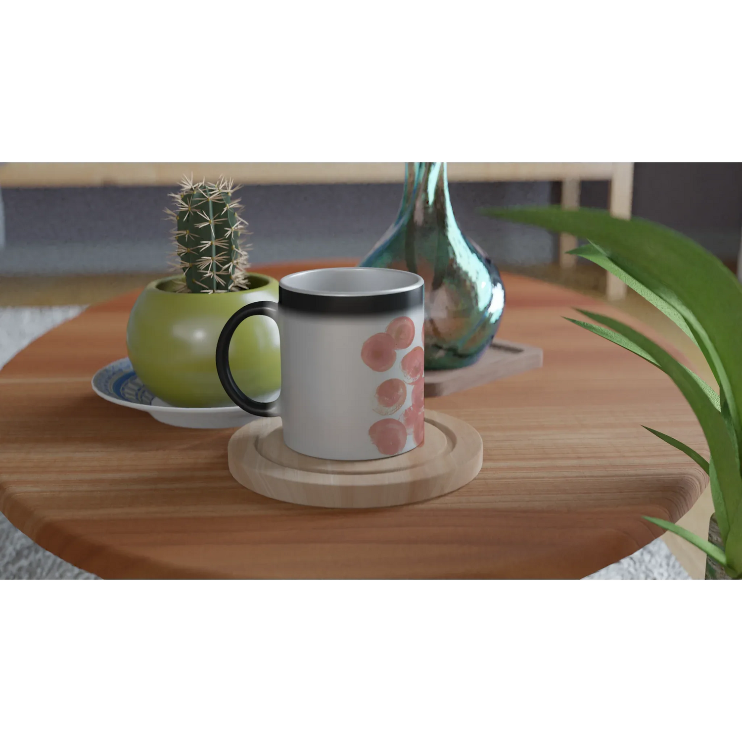 Mug magique en céramique 325 ml Rosée Pétale – Révèlez votre motif à la chaleur - Laure Leprince - Artiste Peintre