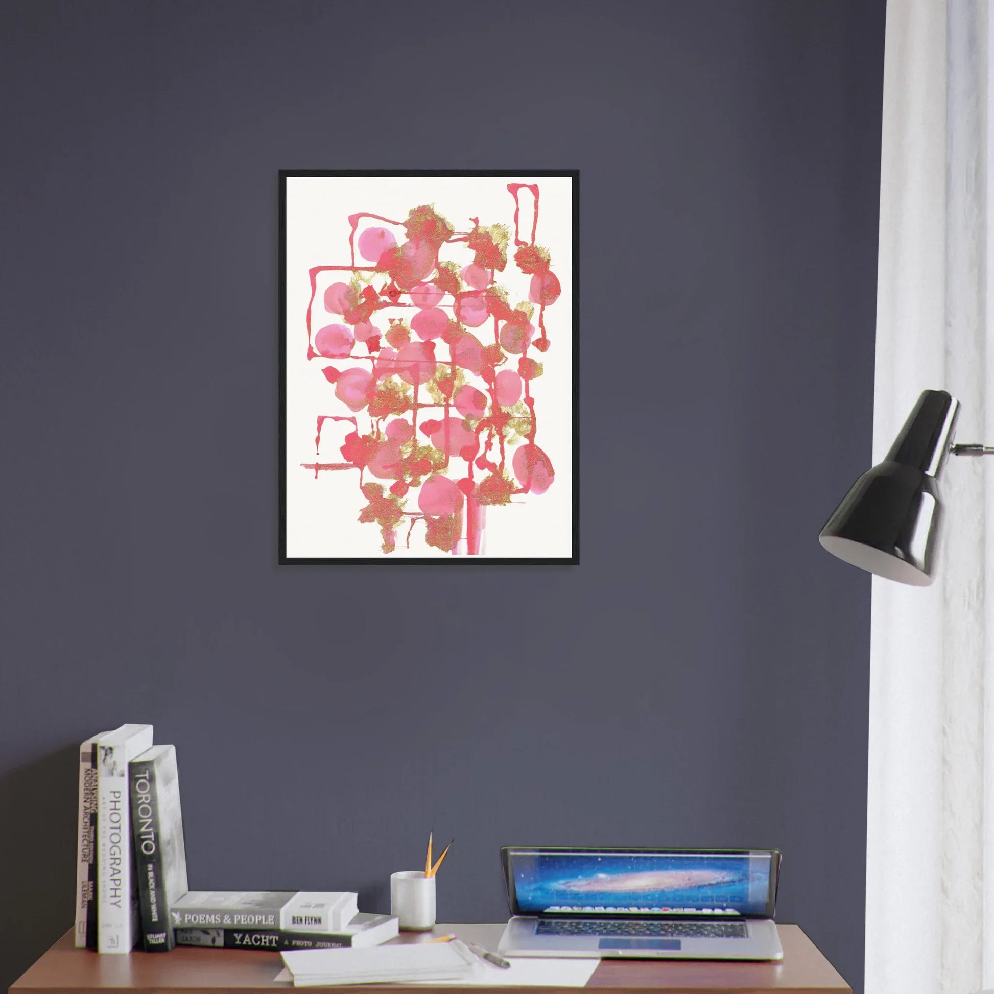 Affiche Encadrée Museum-Quality Matte Paper Aluminium Framed Poste Reseau Framboise - Laure Leprince - Artiste Peintre