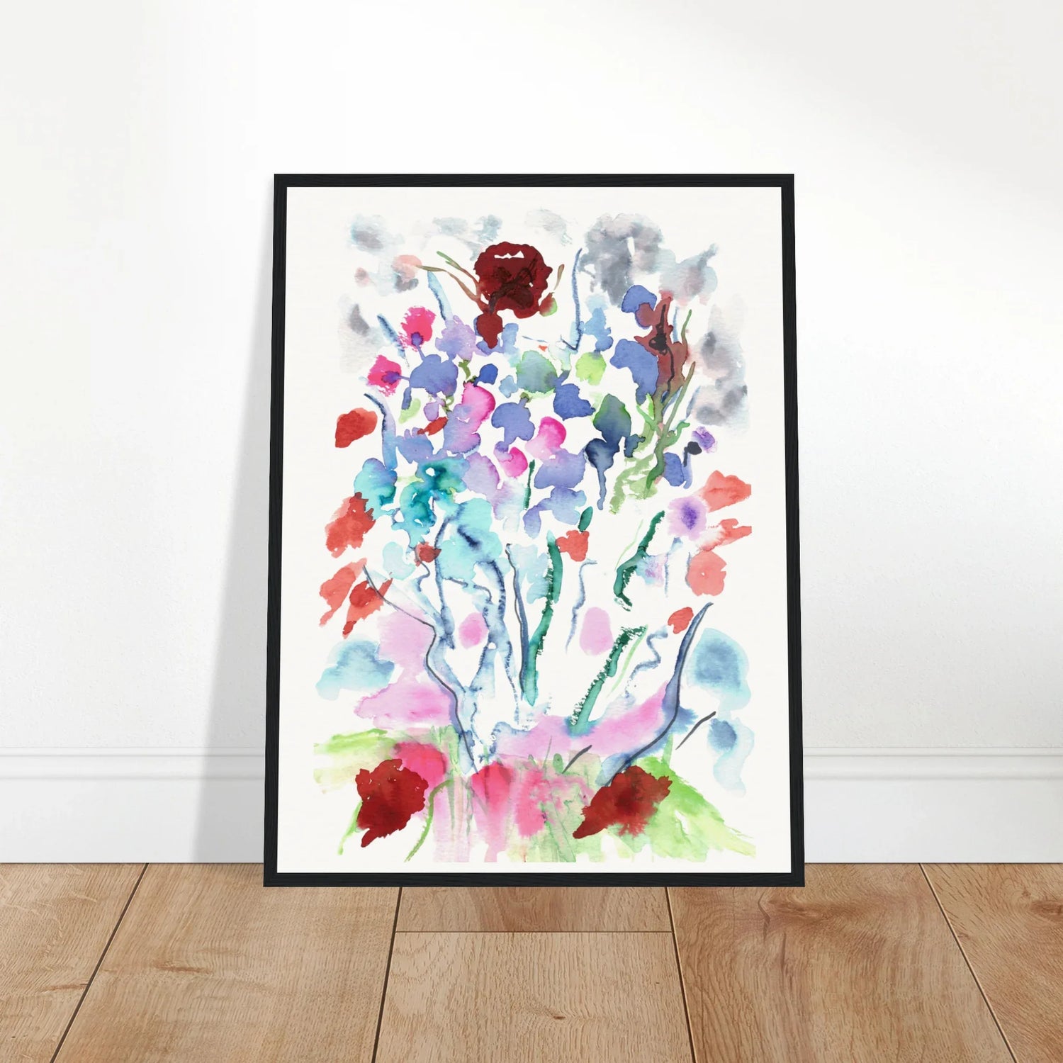 Museum-Quality Matte Paper Wooden Framed Poster FLORAL - Laure Leprince - Artiste Peintre