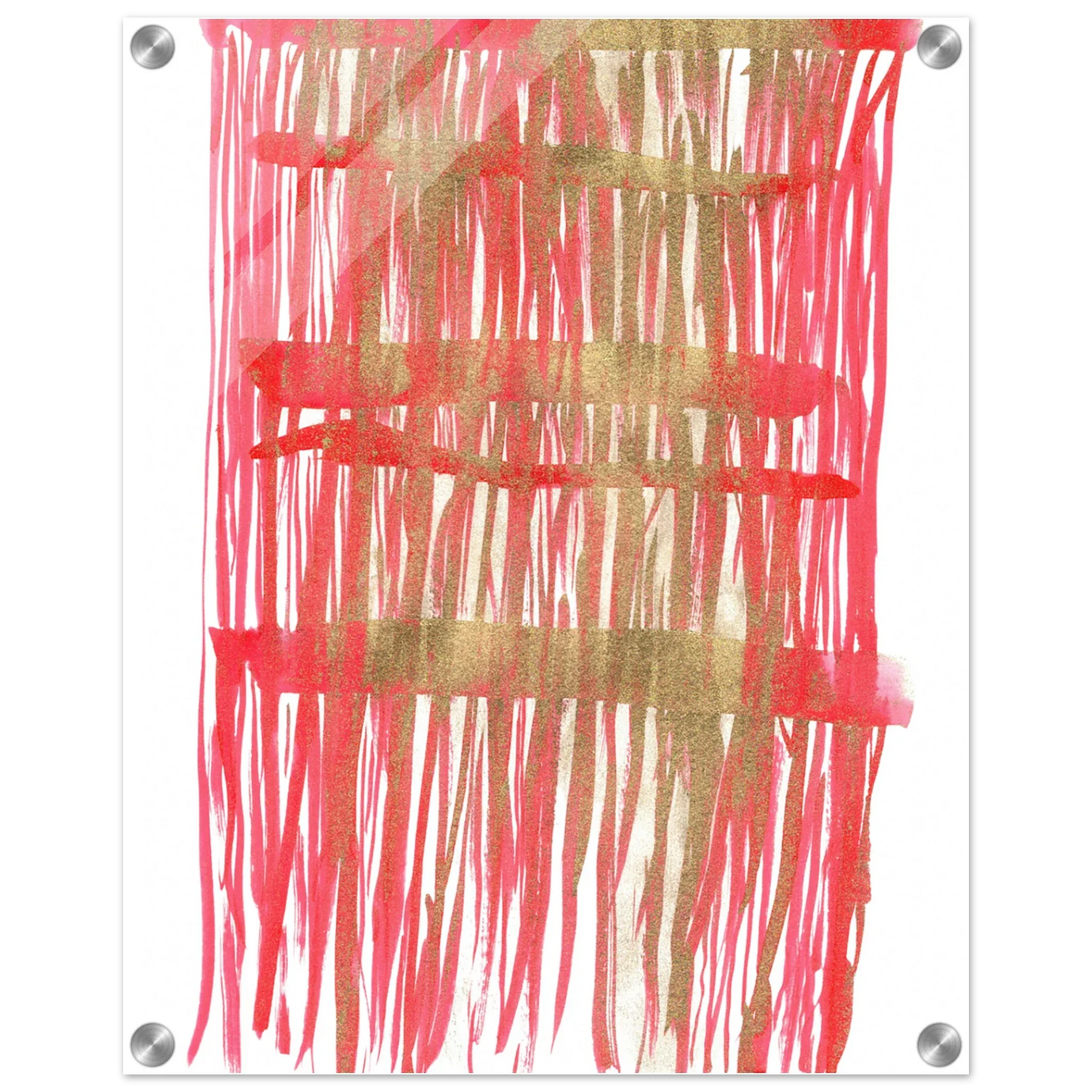 Impression sur acrylique brillante Red Waves | Art contemporain par Laure Leprince - Laure Leprince - Artiste Peintre