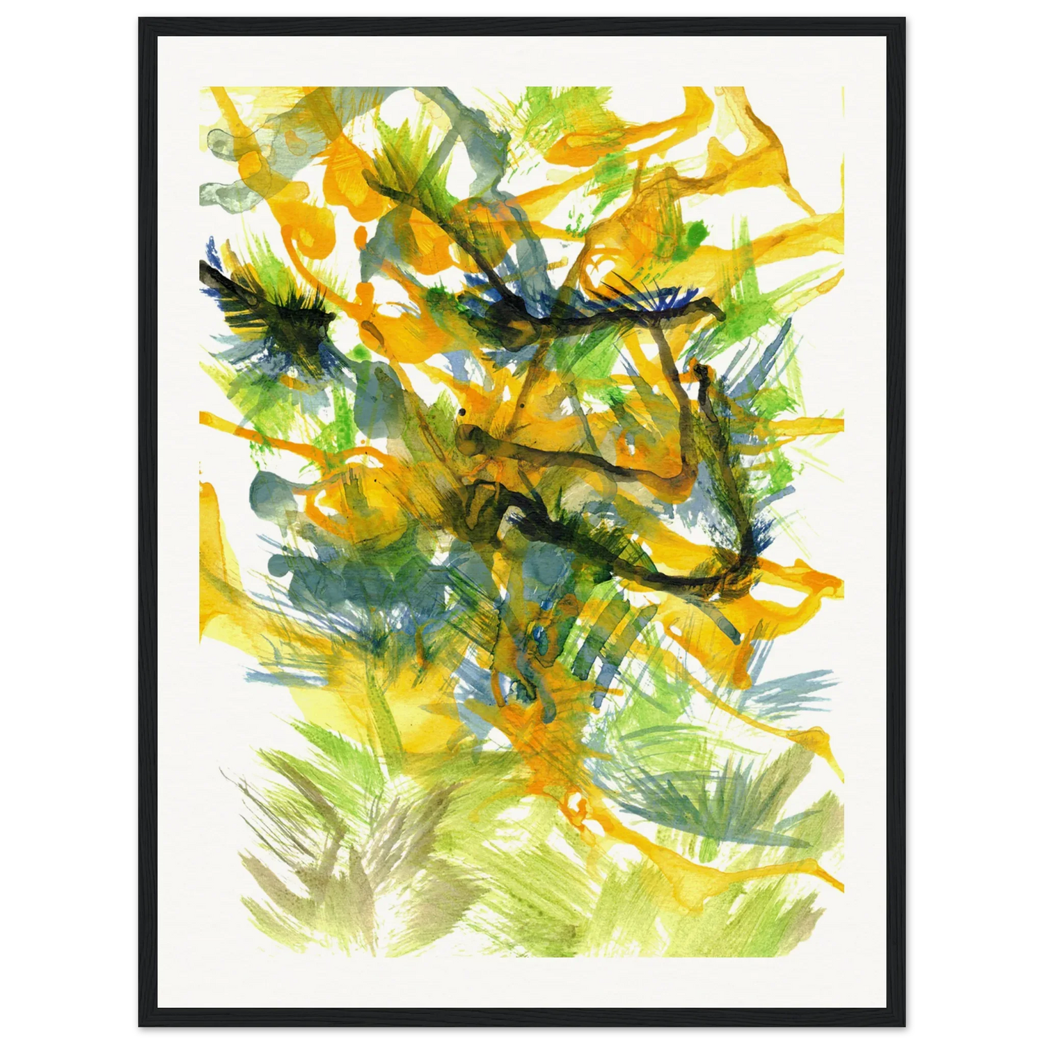 Museum-Quality Matte Paper Wooden Framed Poster Tempête Solaire - Laure Leprince - Artiste Peintre