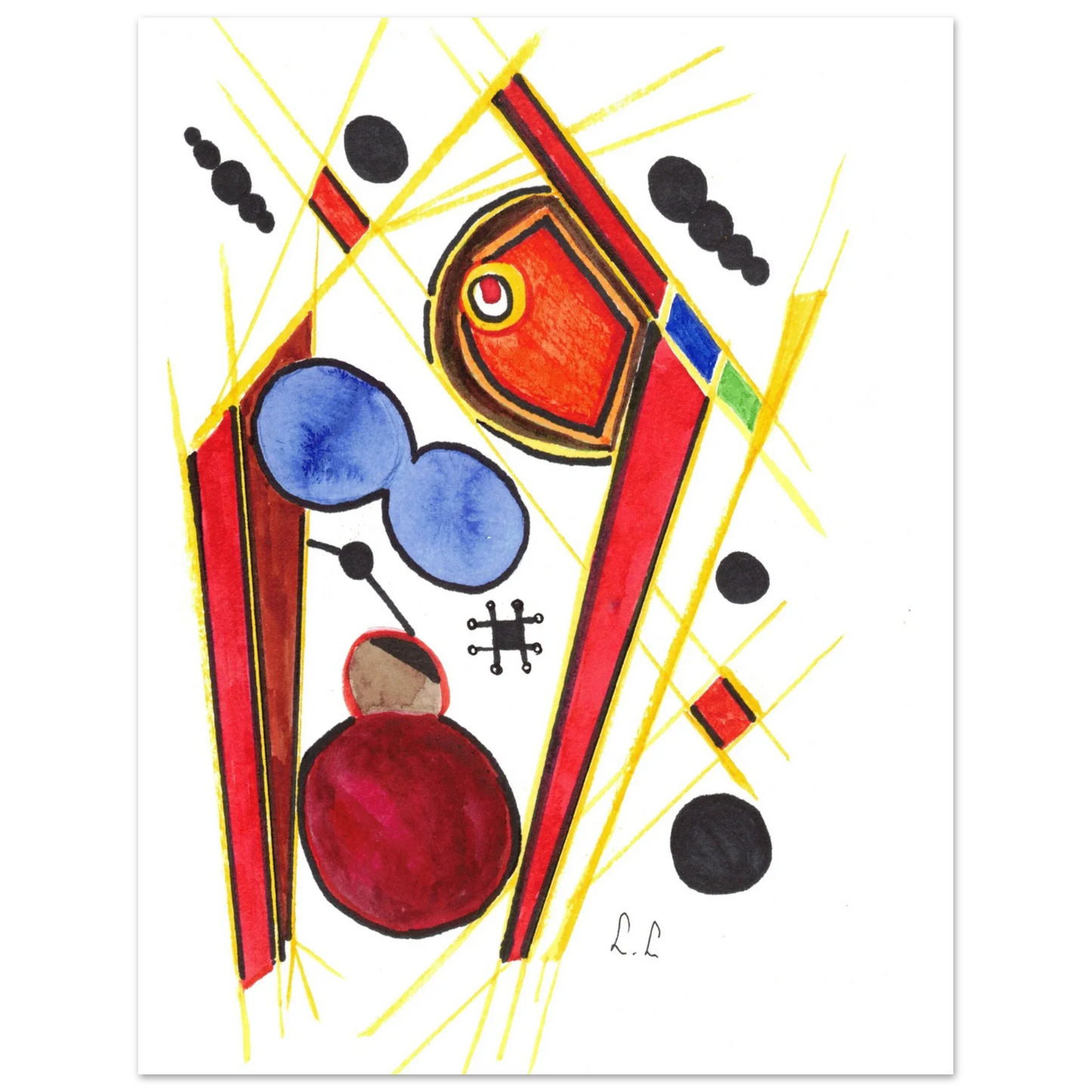 Affiche premium sur papier mat – Art mural de qualité supérieure - Laure Leprince - Artiste Peintre