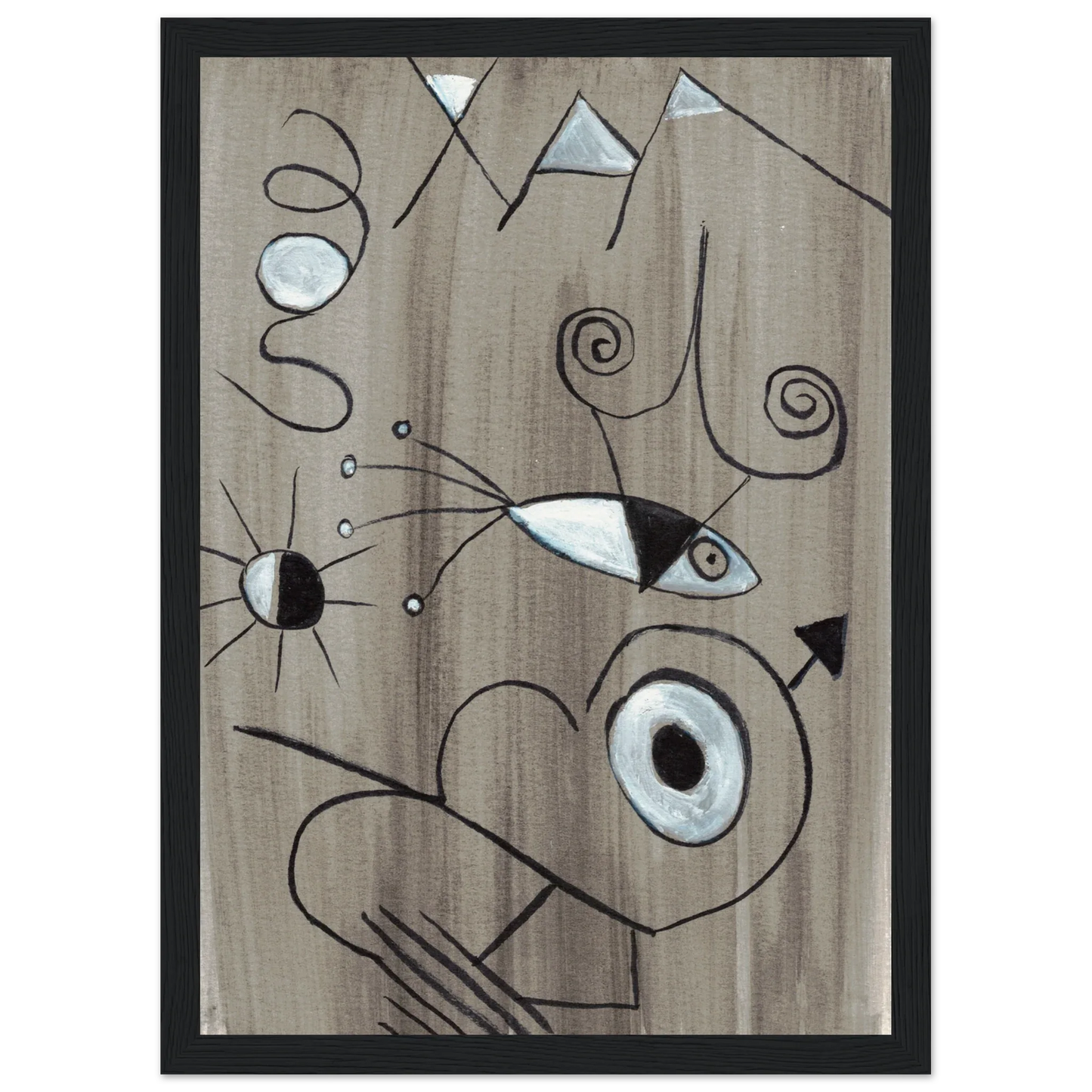 Affiche encadrée bois | Papier mat qualité musée | Aquarelle originale Laure Leprince - Laure Leprince - Artiste Peintre