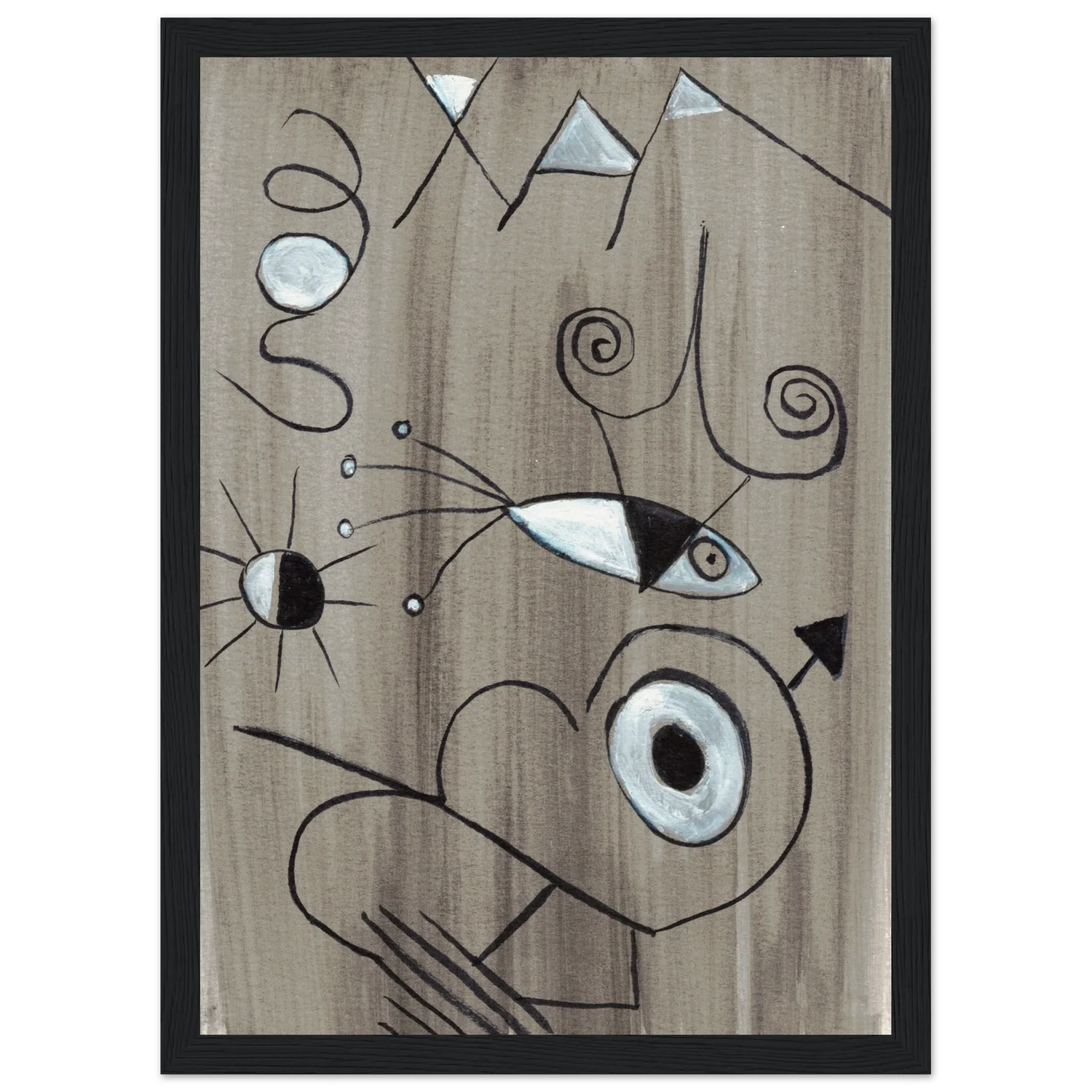 Affiche encadrée bois | Papier mat qualité musée | Aquarelle originale Laure Leprince - Laure Leprince - Artiste Peintre