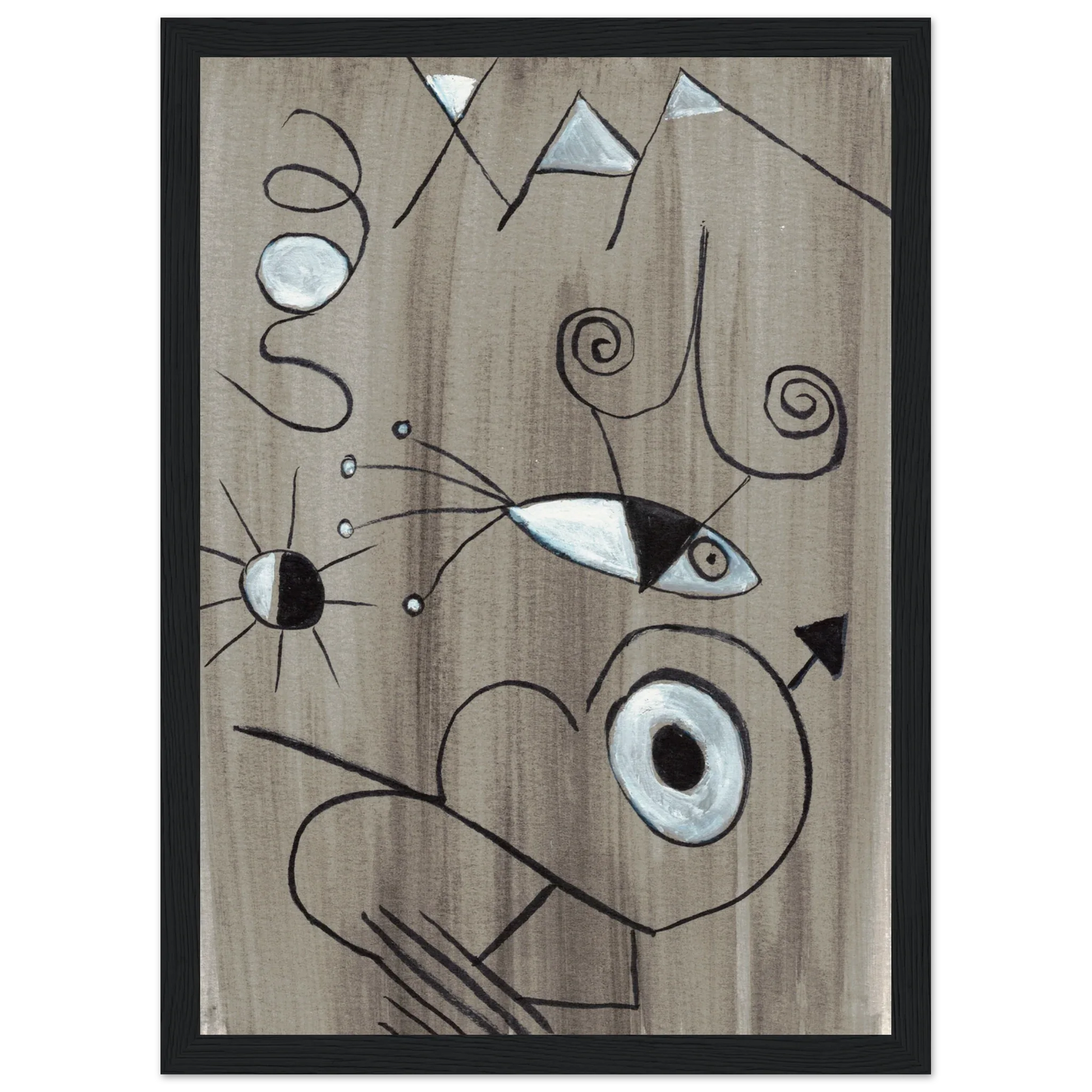 Affiche encadrée bois | Papier mat qualité musée | Aquarelle originale Laure Leprince - Laure Leprince - Artiste Peintre