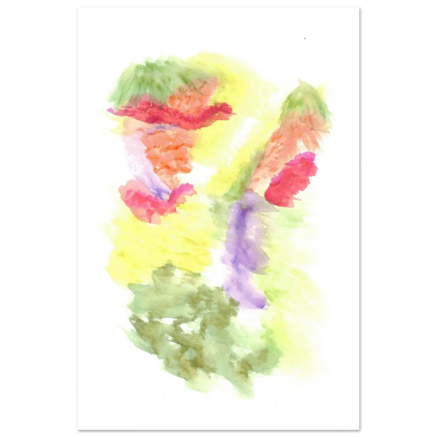 Premium Matte Paper Poster Aquarelle Originale RDJ3-1 - Laure Leprince - Artiste Peintre