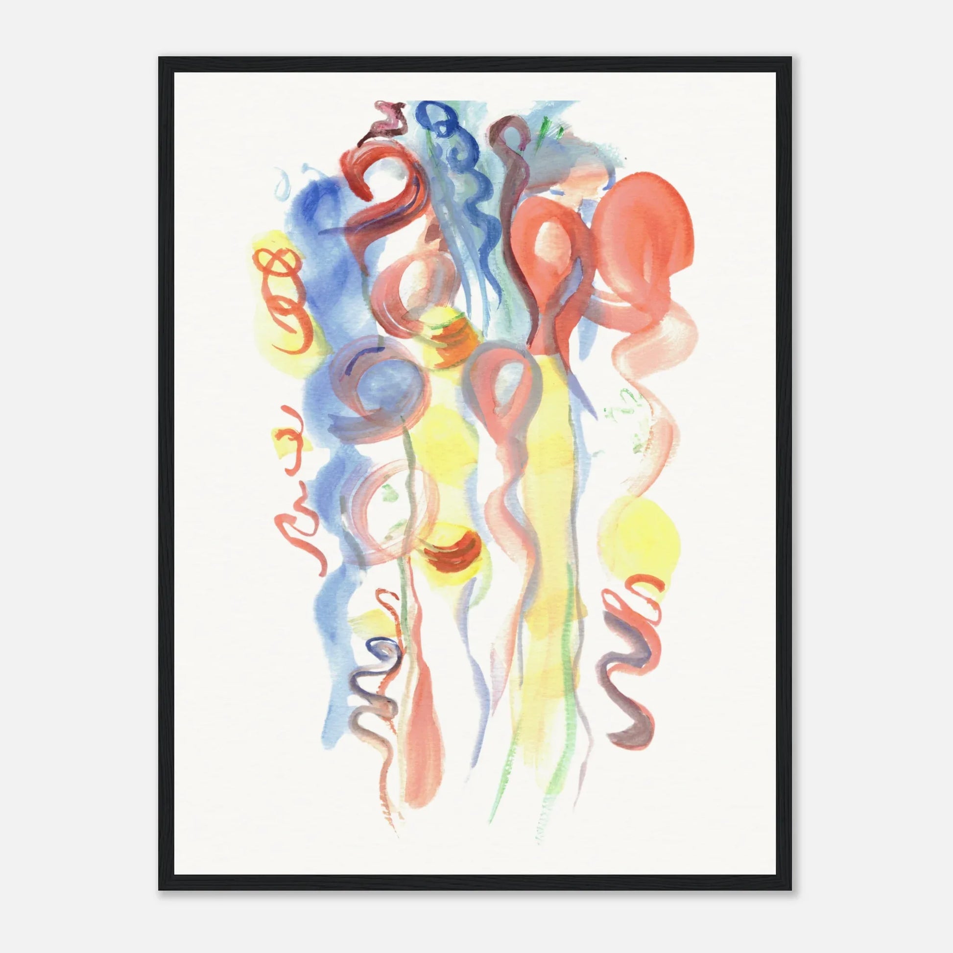 Affiche Encadrée Museum-Quality Matte Paper Aluminium Framed Serpentins - Laure Leprince - Artiste Peintre