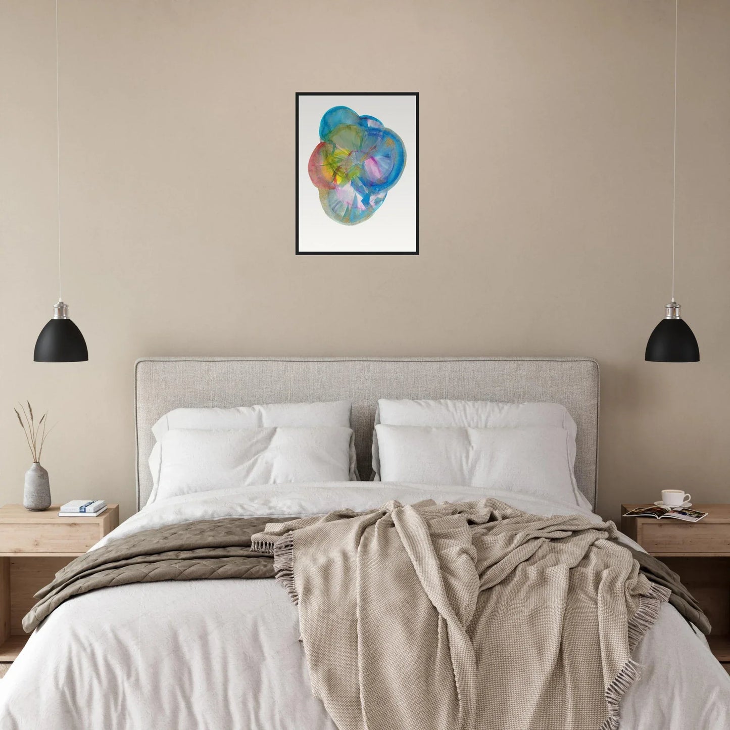 Affiche Encadrée Museum-Quality Matte Paper Wooden Framed Crystal Bloom - Laure Leprince - Artiste Peintre