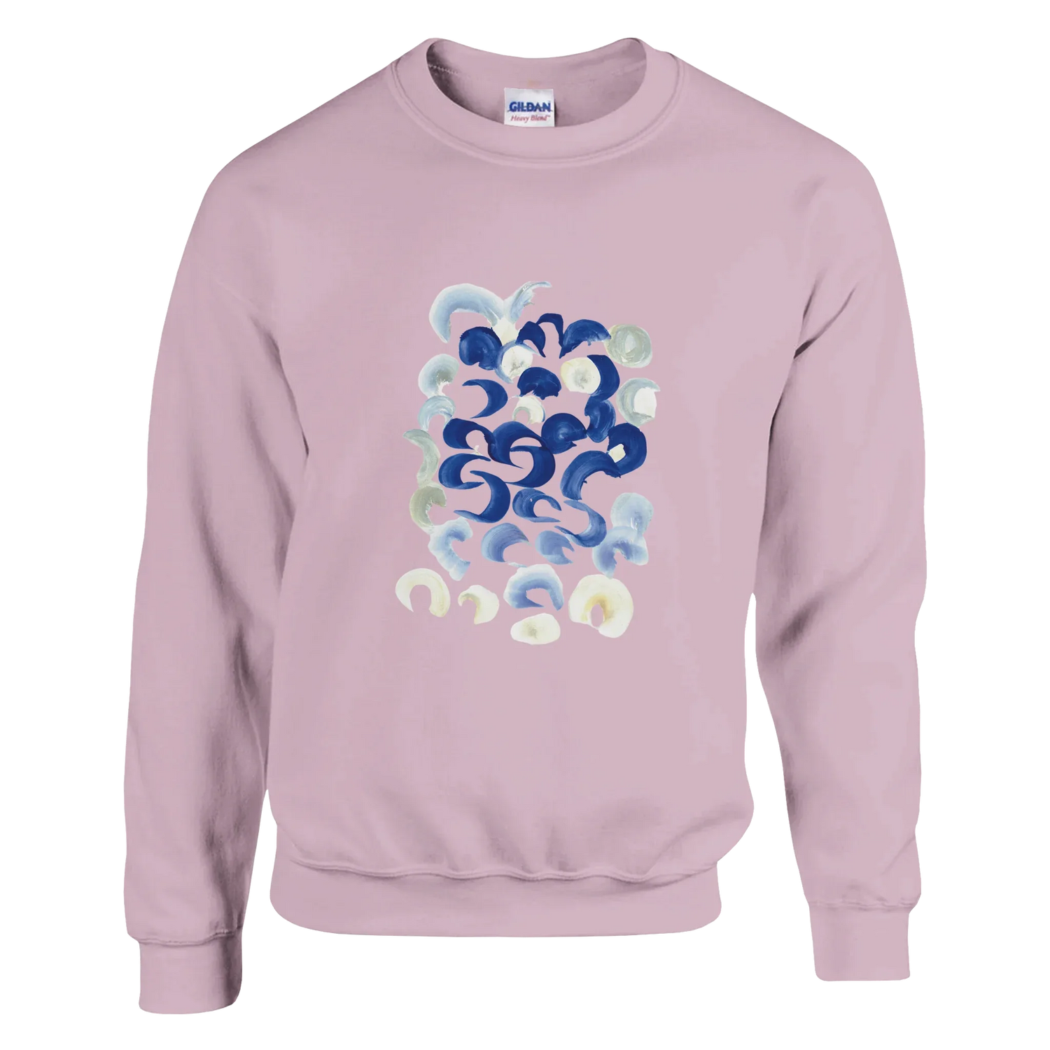 Sweatshirt Unisexe Classique Blue Swirls – Impression Artistique Multicolore - Laure Leprince - Artiste Peintre