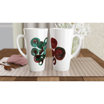 Mug à Latte en Céramique Blanche 500 ml Resonance Emeraude – Élégant, durable et brillant - Laure Leprince - Artiste Peintre