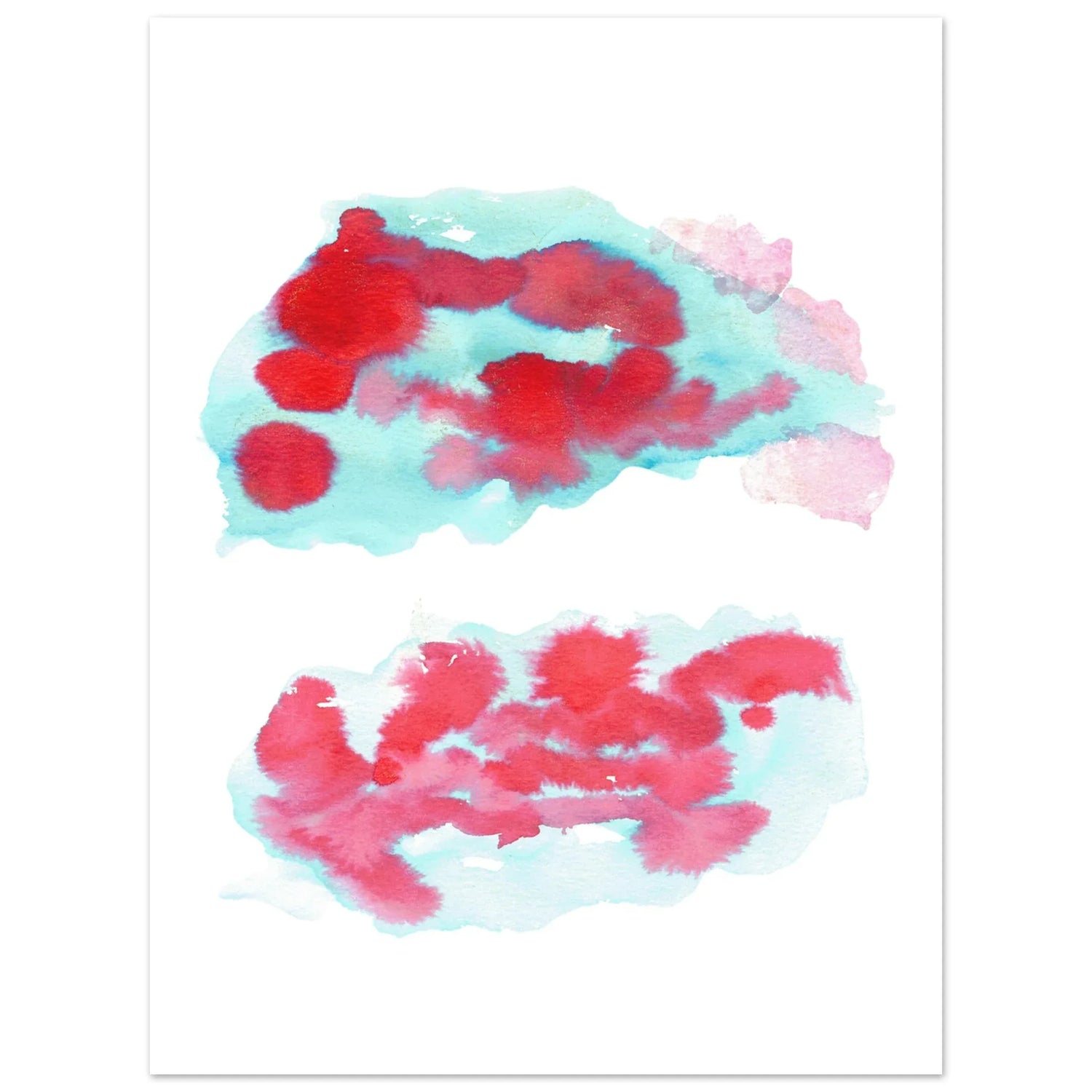 Affiche premium sur papier mat Brumes Carmin – Art mural de qualité supérieure - Laure Leprince - Artiste Peintre