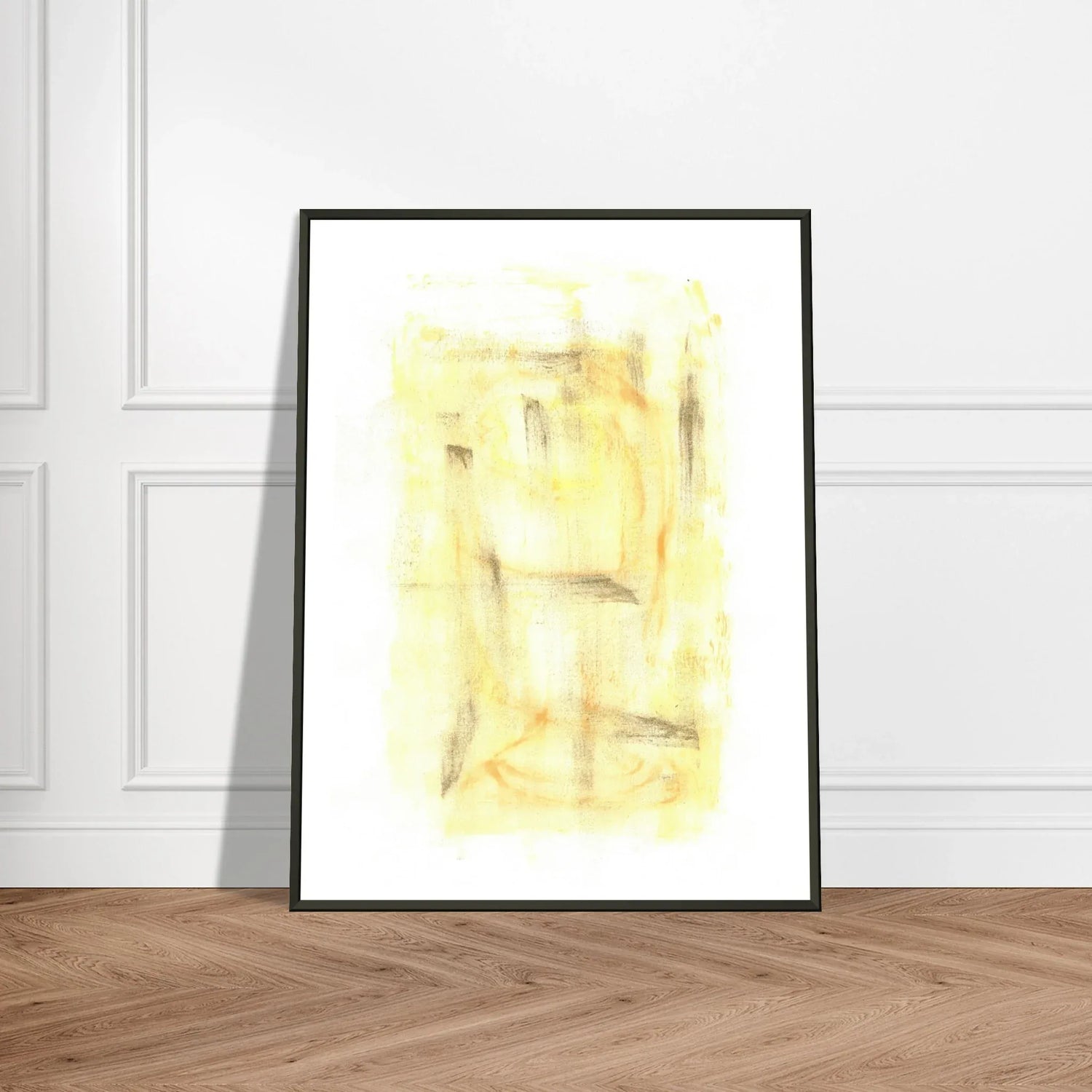 Classic Semi-Glossy Paper Metal Framed Post Golden Haze - Laure Leprince - Artiste Peintre