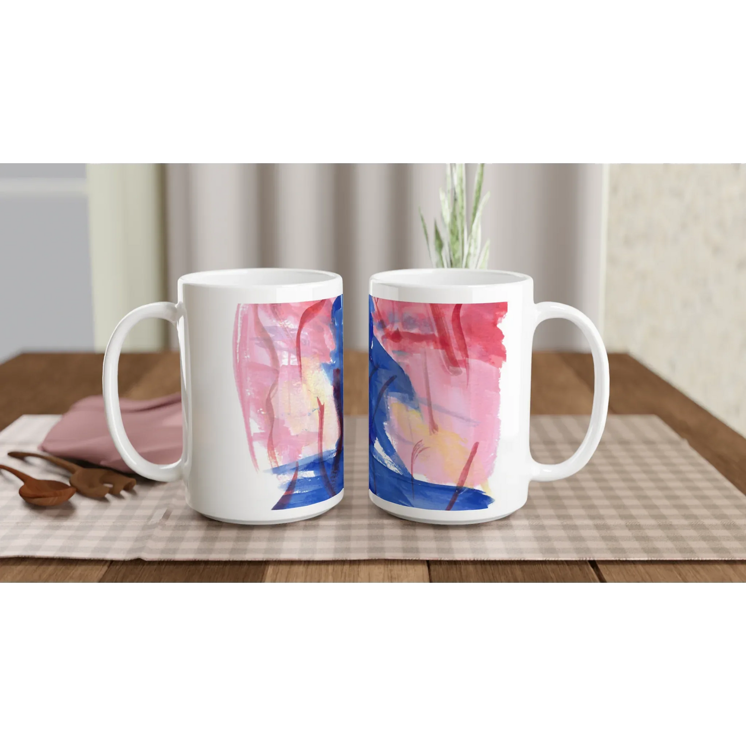 Mug en céramique blanche 44 cl Midnight Siren – Grand format, design et qualité durable - Laure Leprince - Artiste Peintre
