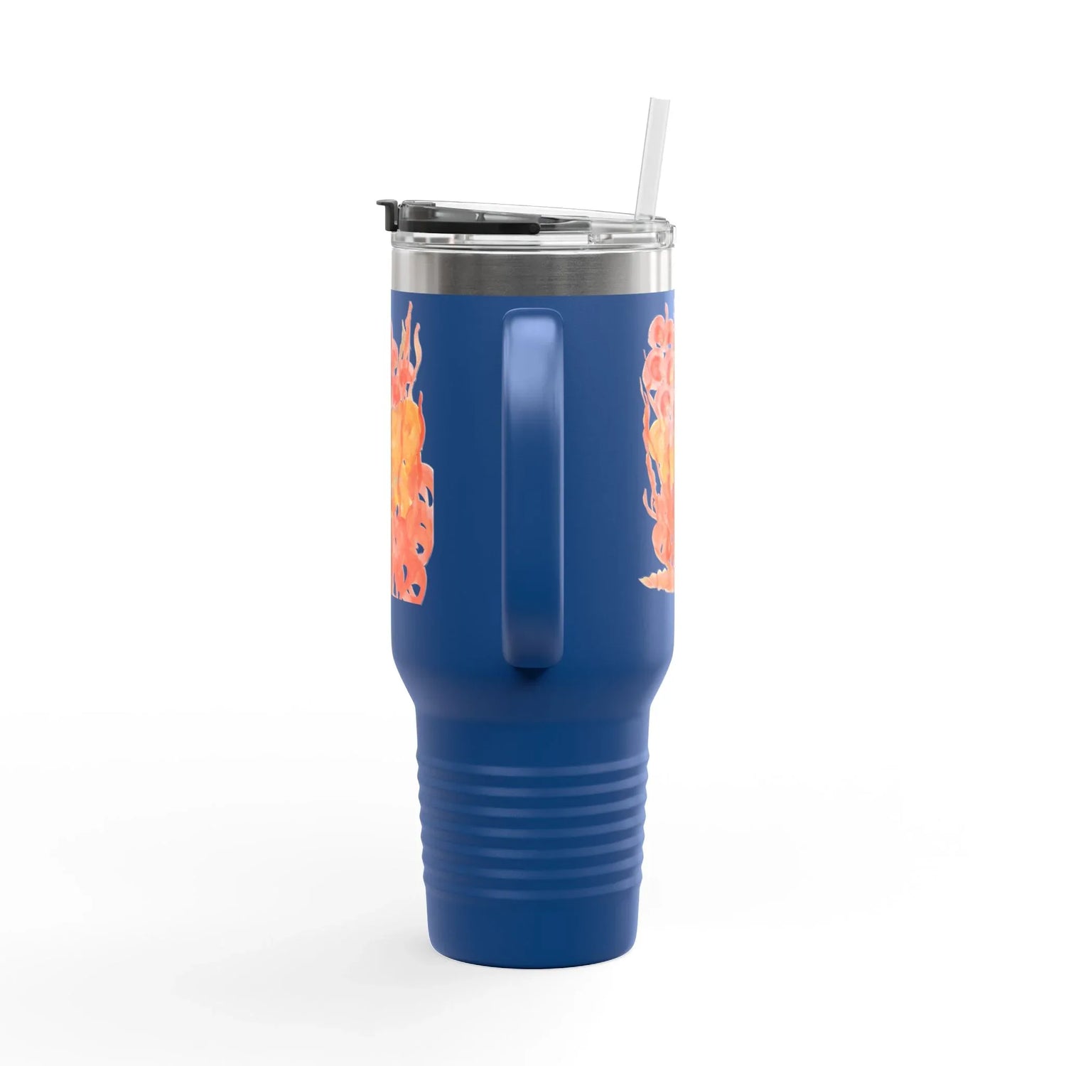 40oz Insulated Travel Mug – Sunrice Flora Watercolor Design - Laure Leprince - Artiste Peintre