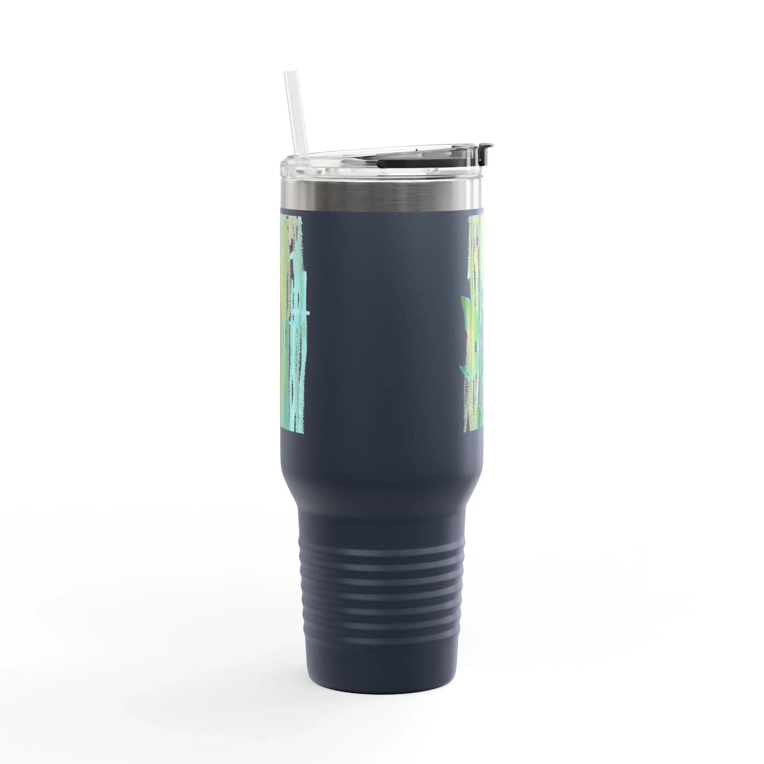 40oz Insulated Travel Mug – Veine Verte Watercolor Design - Laure Leprince - Artiste Peintre