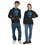 Sweat à capuche unisexe artistique bleuets| Gildan® 18500 - Laure Leprince - Artiste Peintre