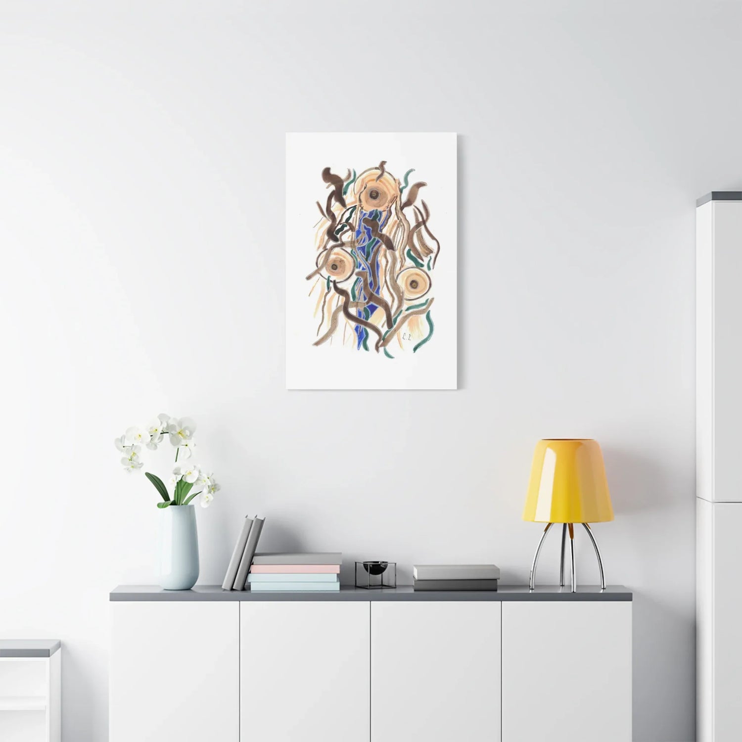 Abstract Cometes Brushstroke Canvas Print — Modern Coastal Wall Art - Laure Leprince - Artiste Peintre