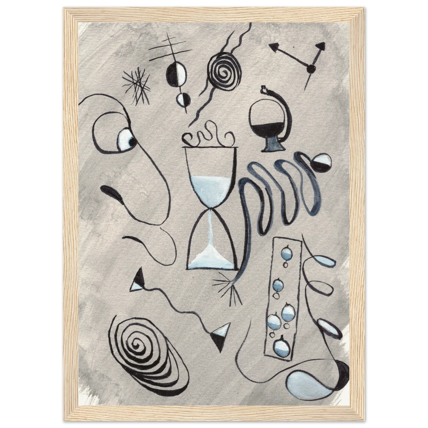 Affiche encadrée bois | Papier mat qualité musée | Aquarelle originale Laure Leprince - Laure Leprince - Artiste Peintre