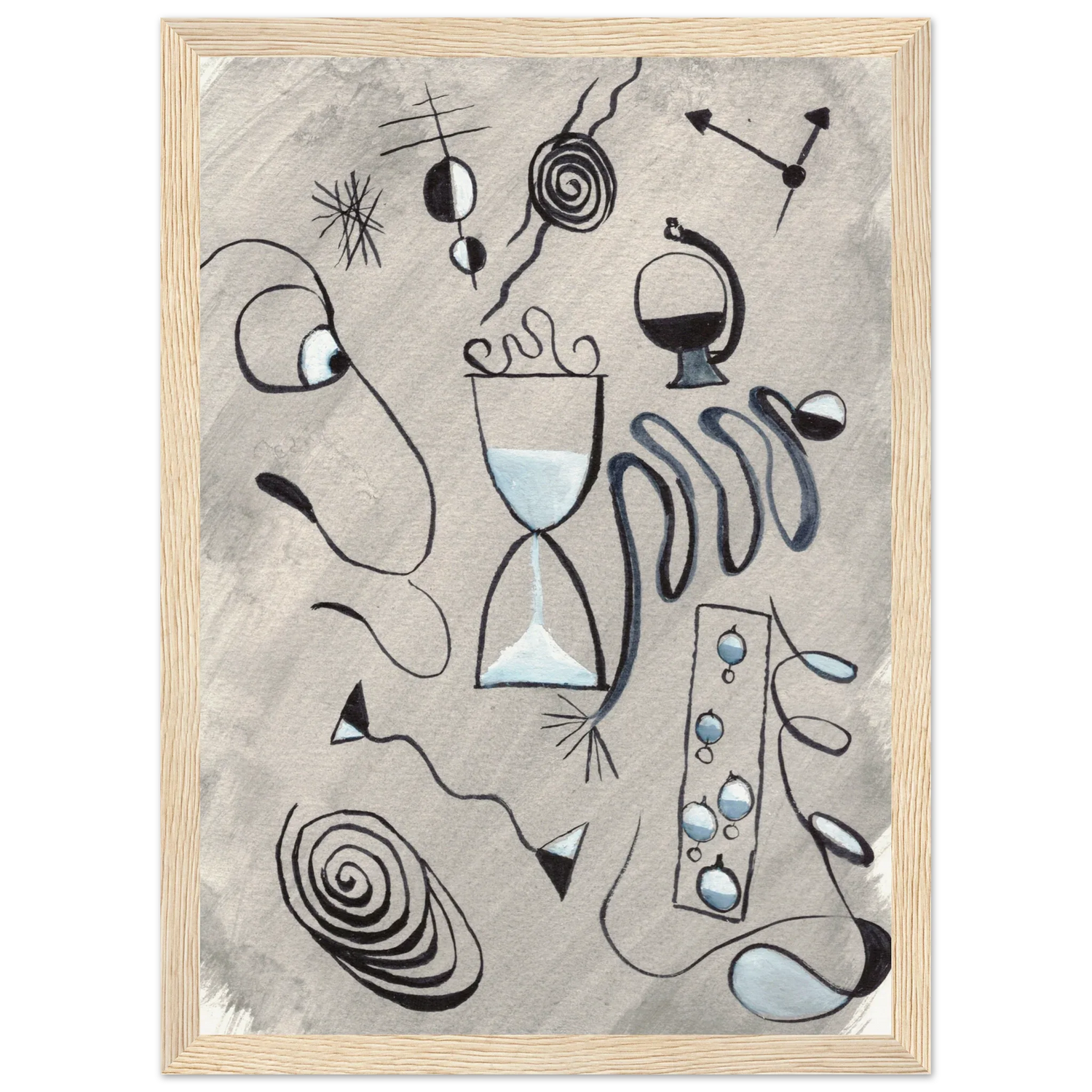 Affiche encadrée bois | Papier mat qualité musée | Aquarelle originale Laure Leprince - Laure Leprince - Artiste Peintre