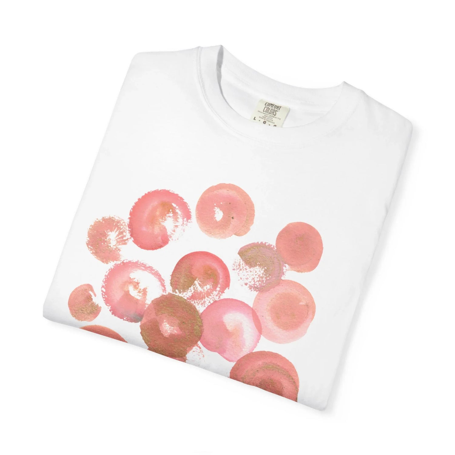 Abstract Rosee Petale T-Shirt — Bright Watercolor Square Art Tee - Laure Leprince - Artiste Peintre